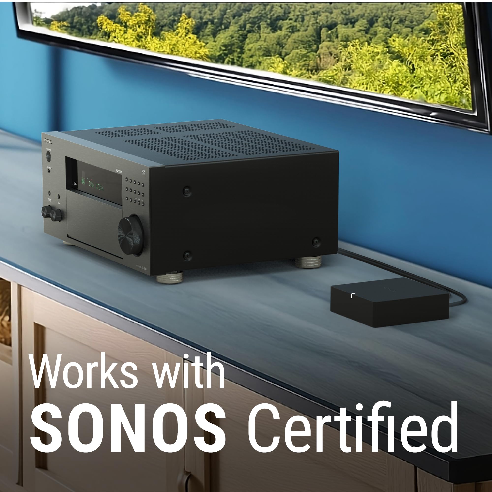 Onkyo Tx Rz50 9.2 Channel Av Receiver   120 Watts Per Channel, Dirac Live Out Of Box, Works With Sonos Certified, Thx Certified And More