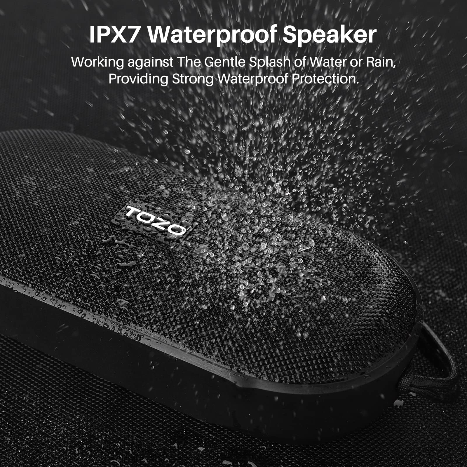 Tozo Pa1 Bluetooth Speaker With 20W Stereo Sound, 25H Playtime, Ipx7 Waterproof Portable Wireless Speaker With Eq Mode App Contr