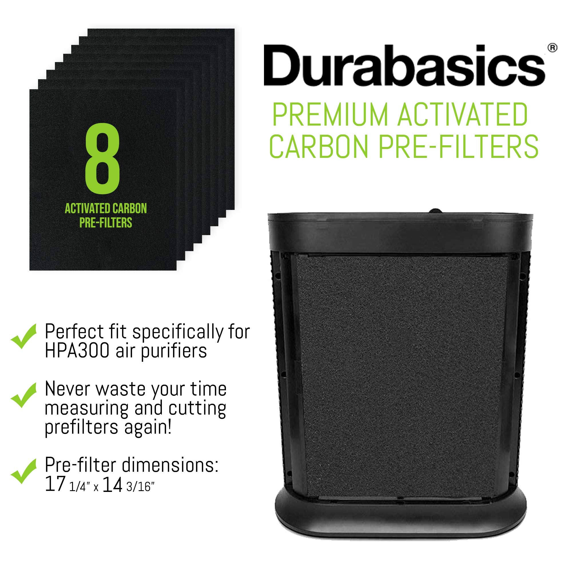 Durabasics 8 Pack Replacement Honeywell Prefilter For Honeywell Hpa300 Air Purifier | Compatible With Honeywell Replacement Pre
