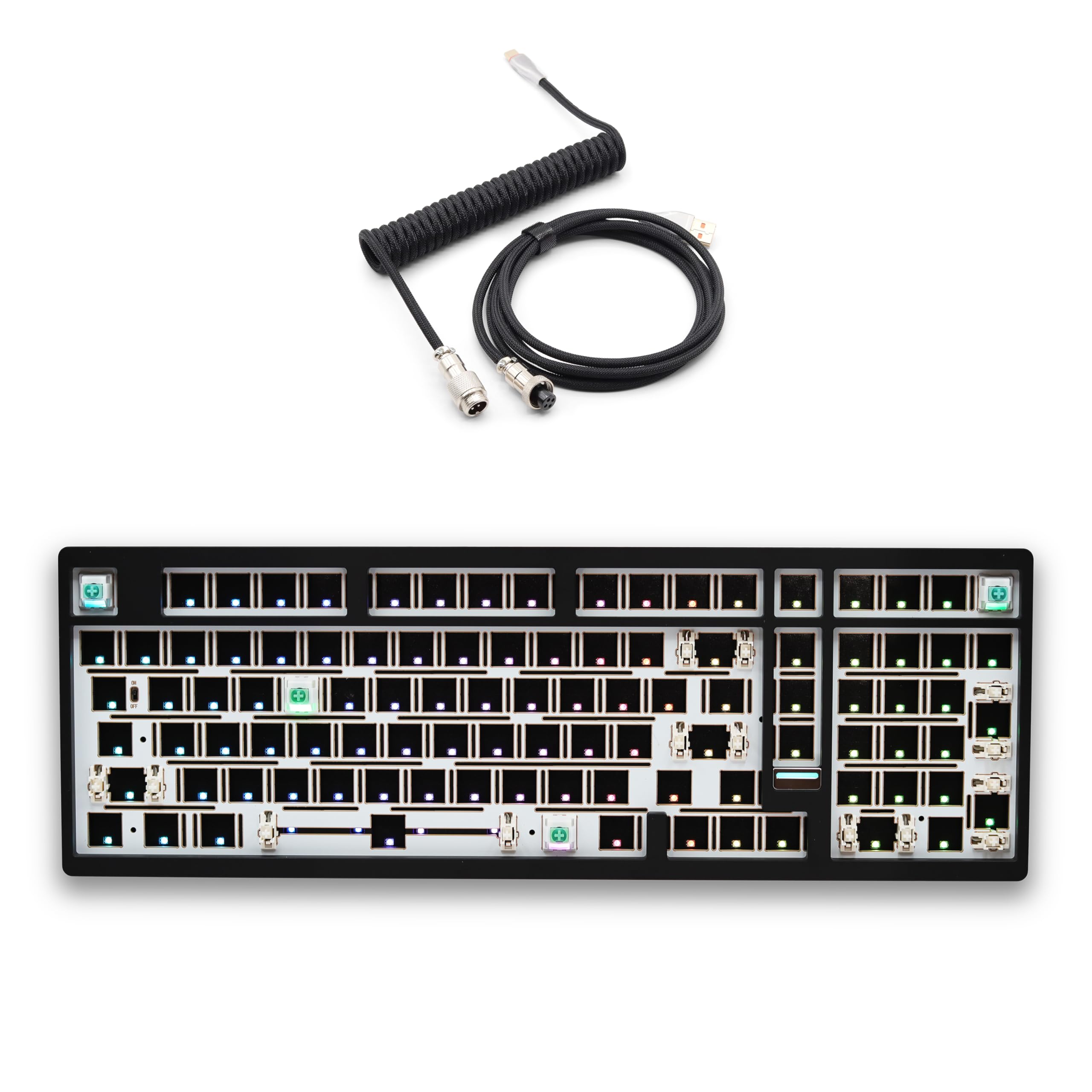 Glacier Weikav MAX102 Mechanical Keyboard Kit, Full Size Layout Wireless/Wired, Detachable USBC, Hot Swappable, DIY Kit, CNC Al