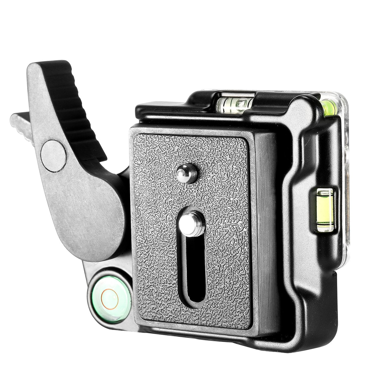 Neewer    Black Aluminum Alloy Quick Release Qr Plate Adapter With 1/4 '' 3/8 '' Screw And Bubble Lever For Dslr Camera Tripod M