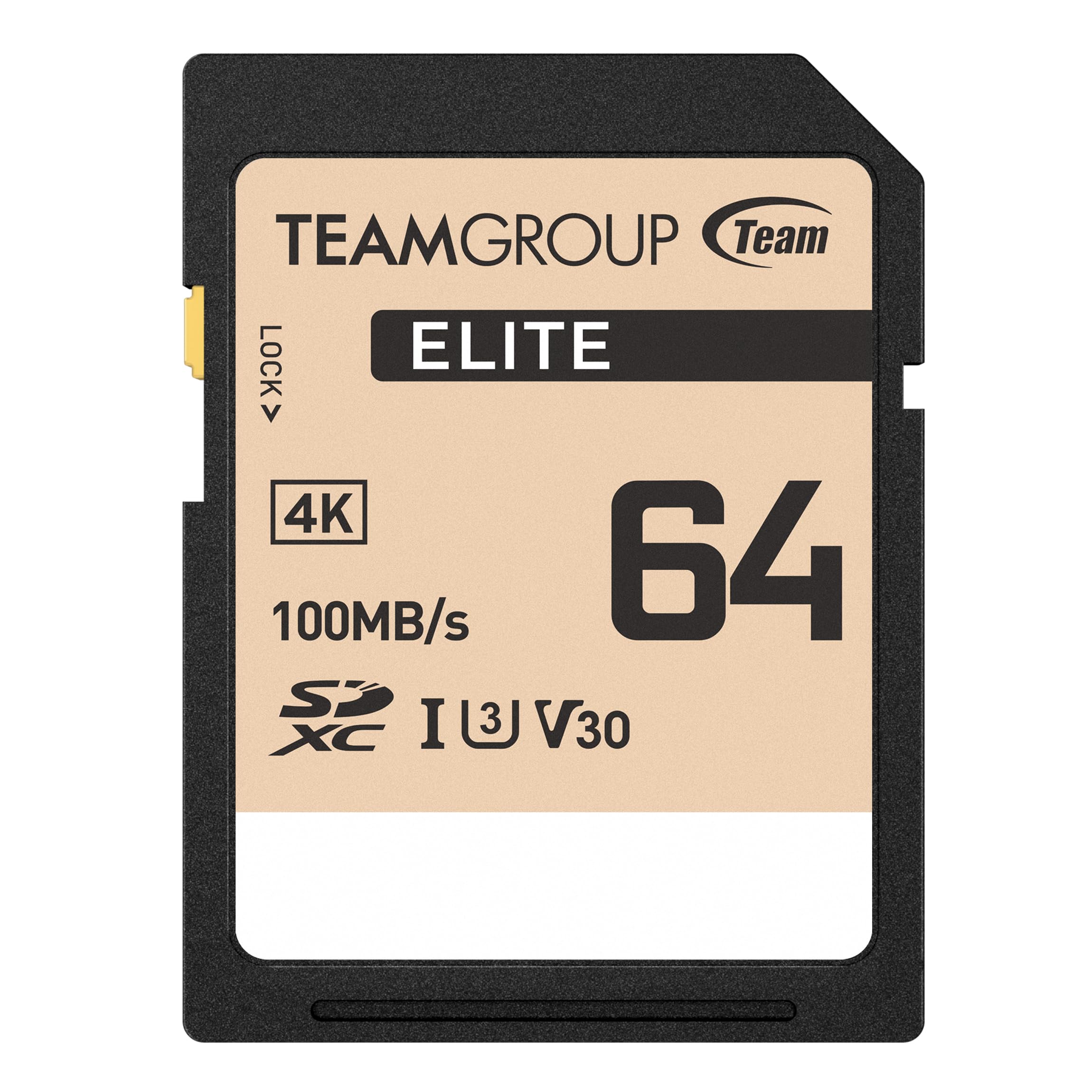 Teamgroup Elite 64Gb Uhs I U3 V30 Uhd Read Speed Up To 100Mb/S Sdxc High Speed 4K Memory Card Compatible With Canon Sony Nikon Panasonic Fujifilm Digital Camera Tesdxc64Giv3069