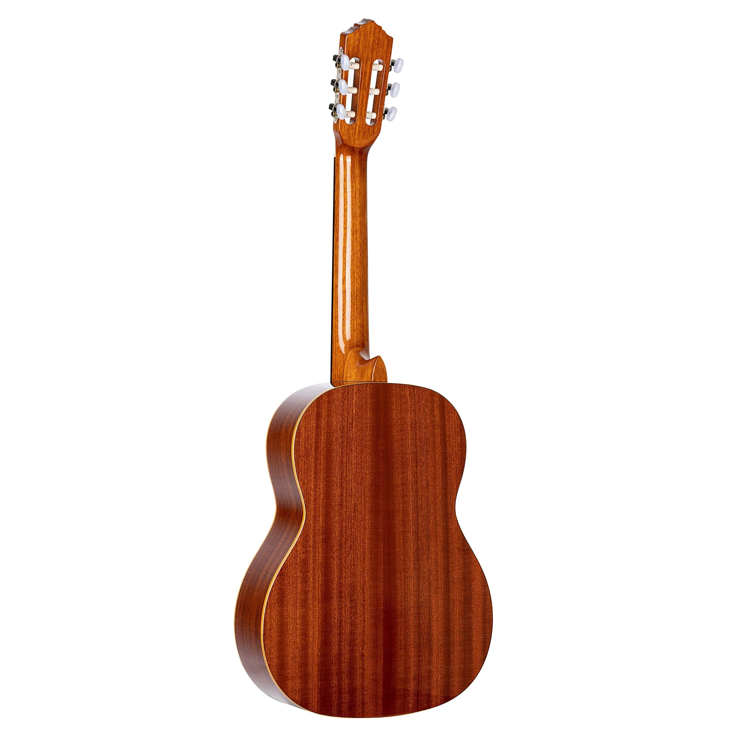 Ortega Guitars 6 String Family Series Full Size Nylon Classical Guitar W/Bag, Right, Spruce Top-Natural-Gloss, (R121G)