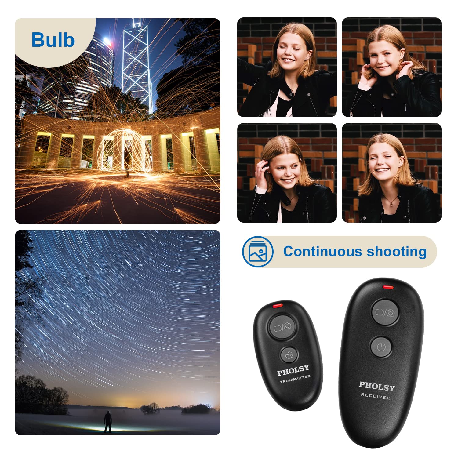 Pholsy For Sony Camera Remote Shutter Release S6 Wireless Remote Control For Sony A77 Ii, A99 Ii A99 A77 A67 A65 A57 A55 A900 A8