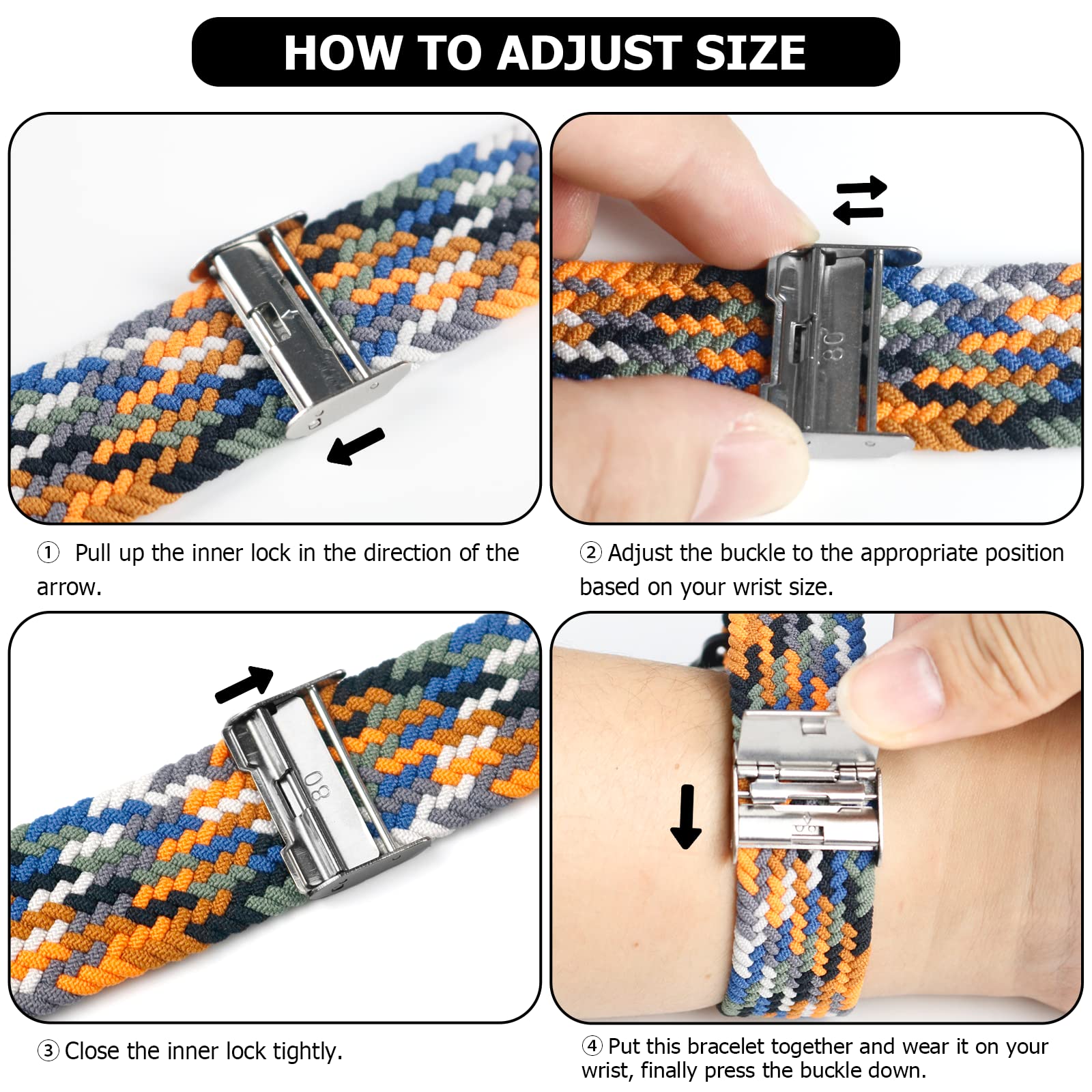 Nepfaivy Compatible With Apple Watch Band   42Mm 44Mm 45Mm 49Mm Braided Stretchy Sport Loop For Apple Watch Series Se 8 7 6 5 4