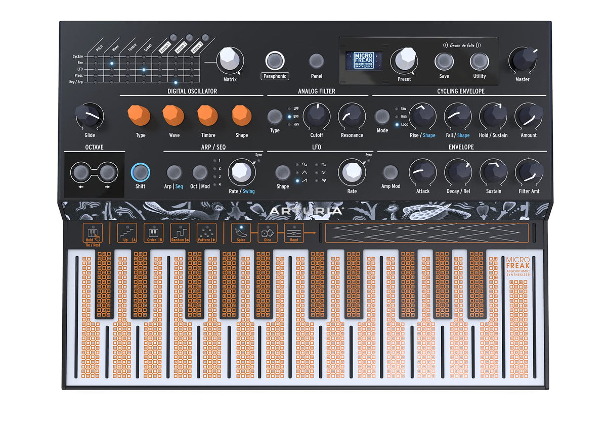 Arturia - Microfreak Synthesizer Keyboard - 25-Key Hybrid Synth With Pcb Keyboard, Wavetable & Digital Oscillators, Analog Filte