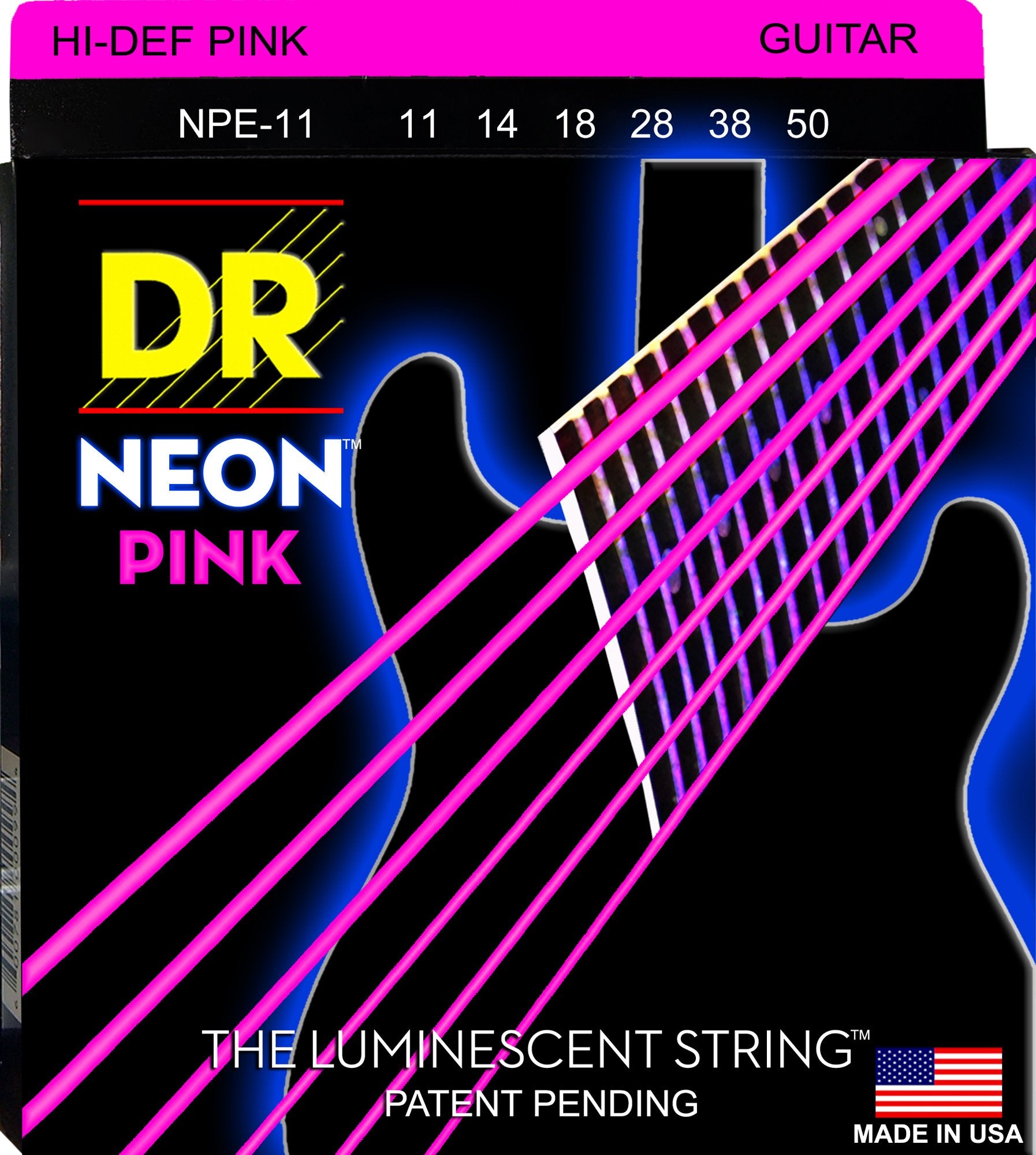 DR Strings HI-DEF NEON Electric Guitar Strings (NPE-11)