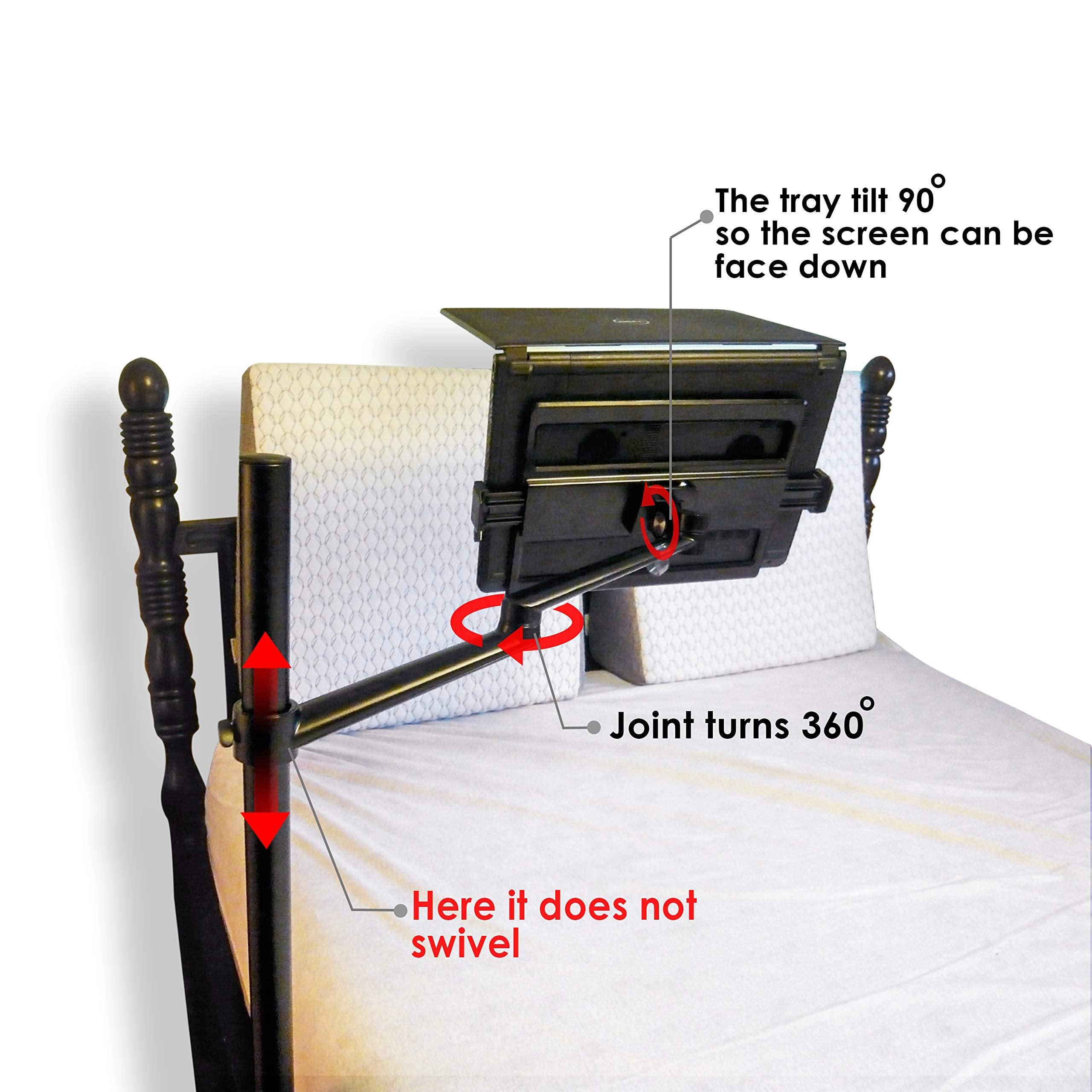 Magichold 3 In 1 360 Degree Rotating Height Adjustable Laptop Tablet Stand For Bed,Floor,Compatible With Ipad Pro 12.9 Inch, Ipa