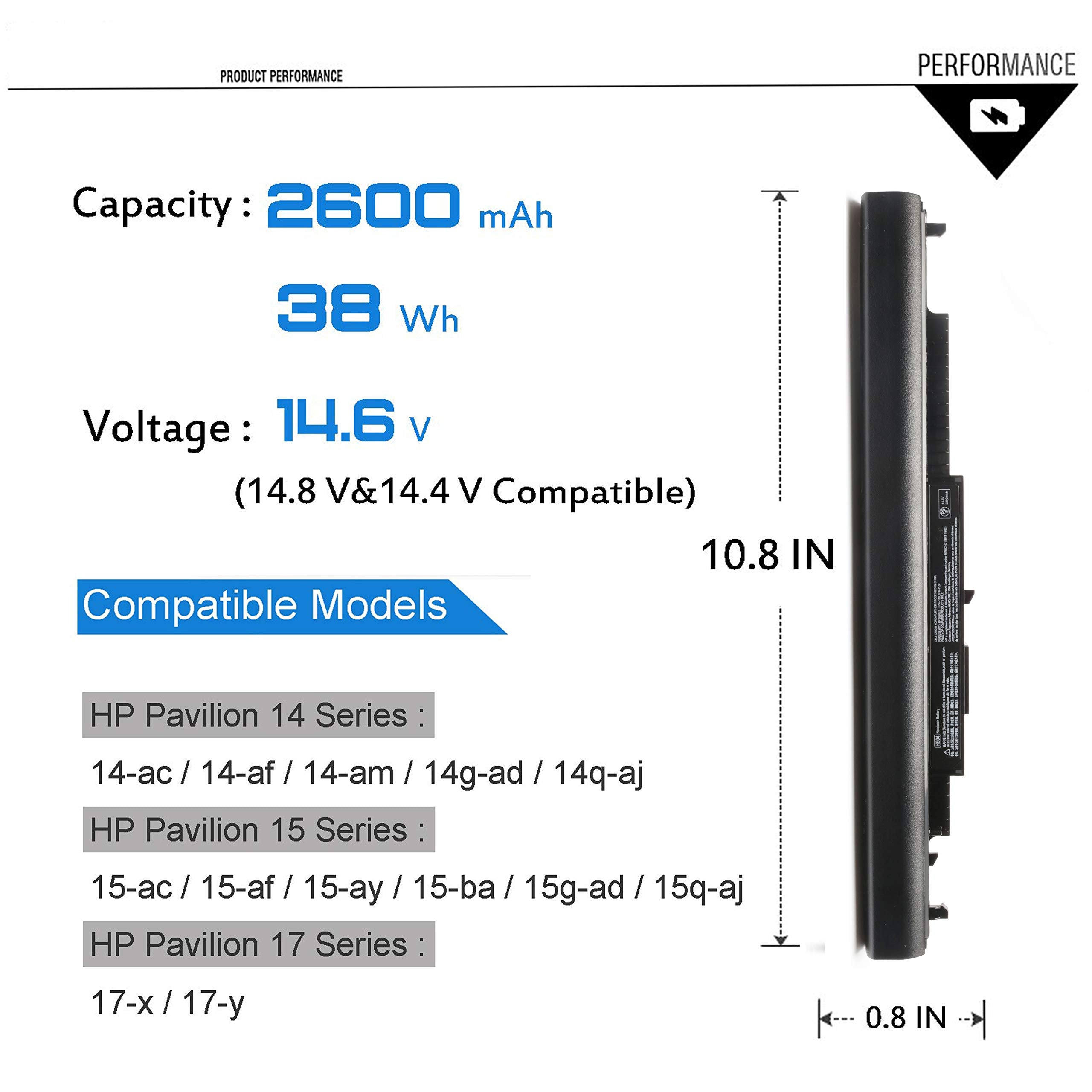 Emaks HS03 HS04 807956-001 Laptop Battery for HP Pavilion 14 15 17 Series