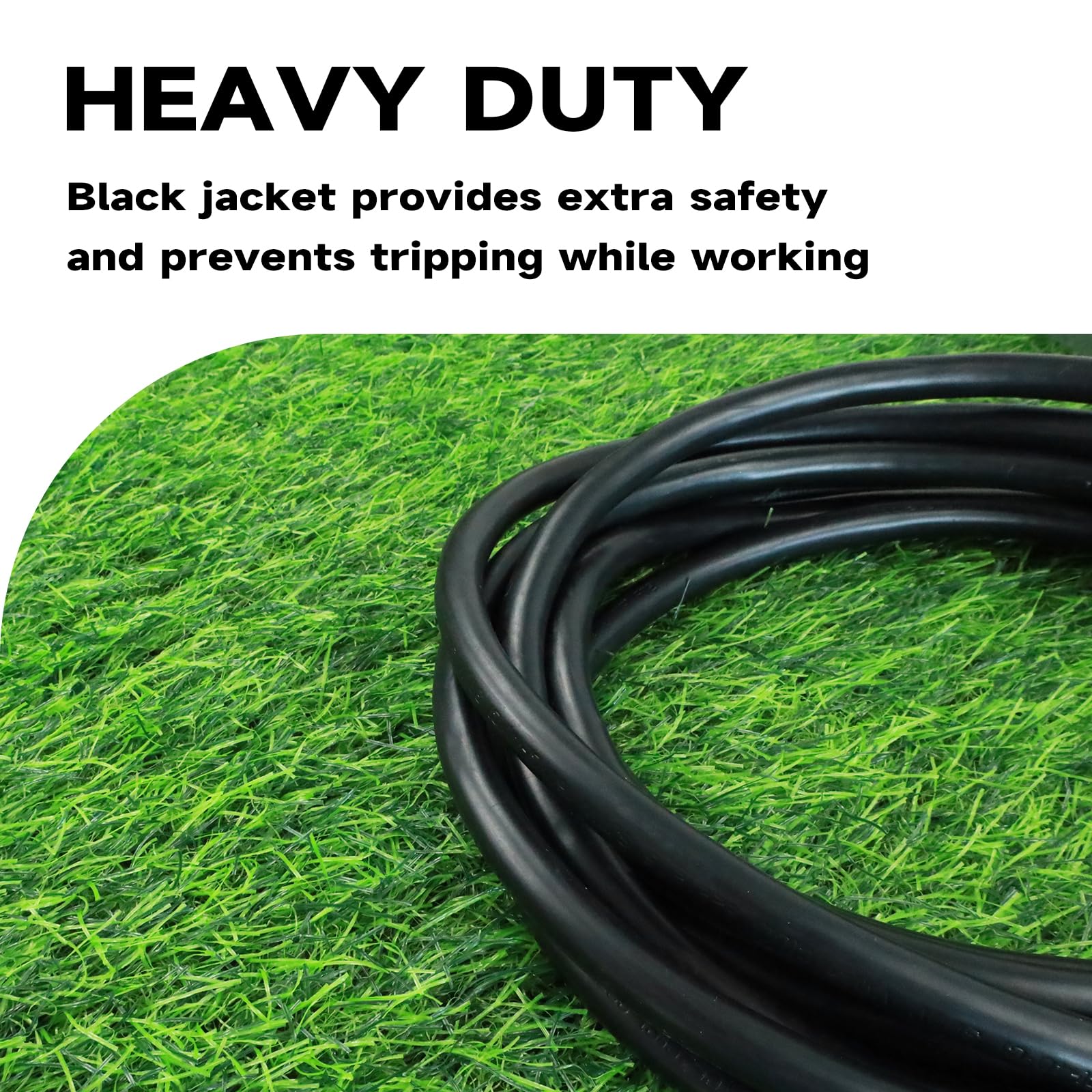 Greatide Outdoor Extension Cord With Lighted End, 12 Gauge Heavy Duty Extension Cord 25 Ft, 3 Prong Grounded 15 Amp Extension Co