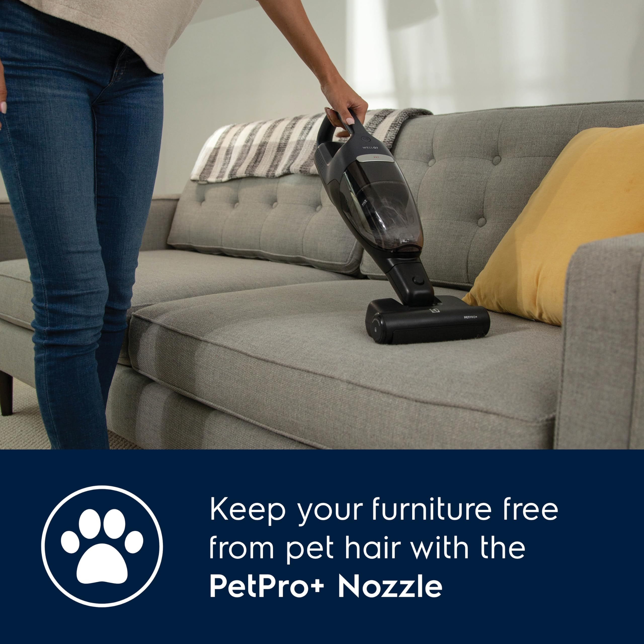 Electrolux Wellq7 Pet Stick Cleaner Lightweight Cordless Vacuum With Led Nozzle Lights, Turbo Battery Power, Petpro+ Nozzle For