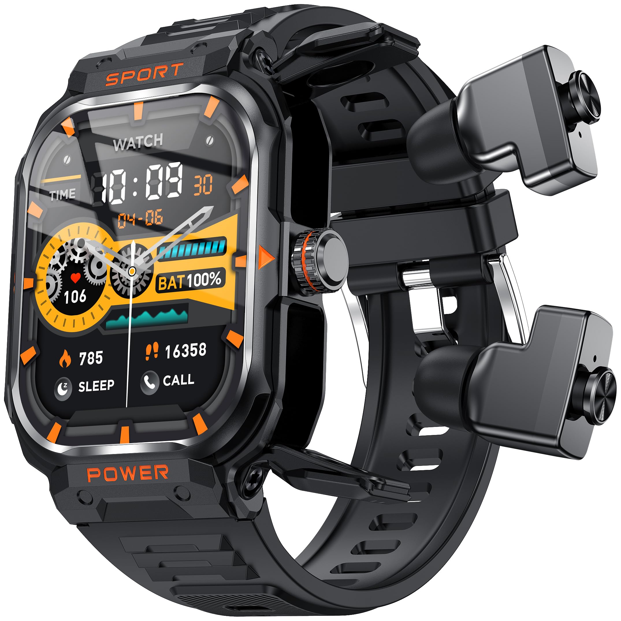 Uyrgt Smart Watch With Headphones,Ios And Android Phones,2 Inch Full Touch Screen,Fitness Tracker,Answer/Make Call,Voice Recordi