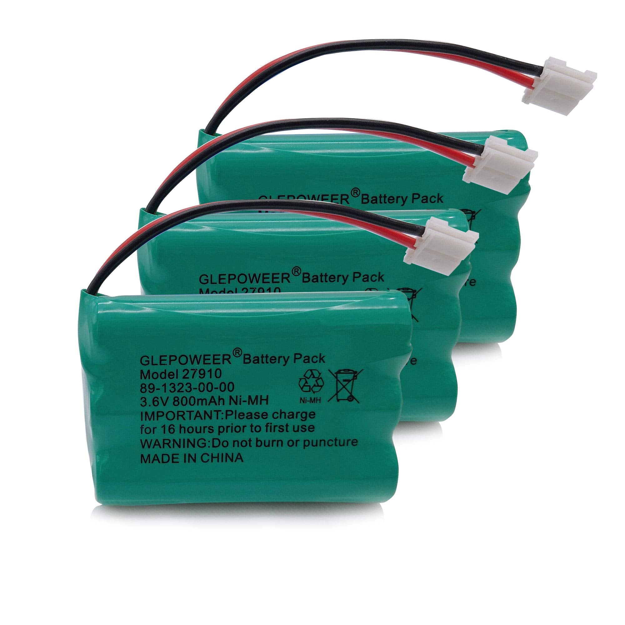 Glepoweer 27910 Cordless Phone Battery Compatible With 89 1323 00 00 E1112 E2801 Tl72108 Sd 7501 23 959 Cordless Handsets(3 Pack