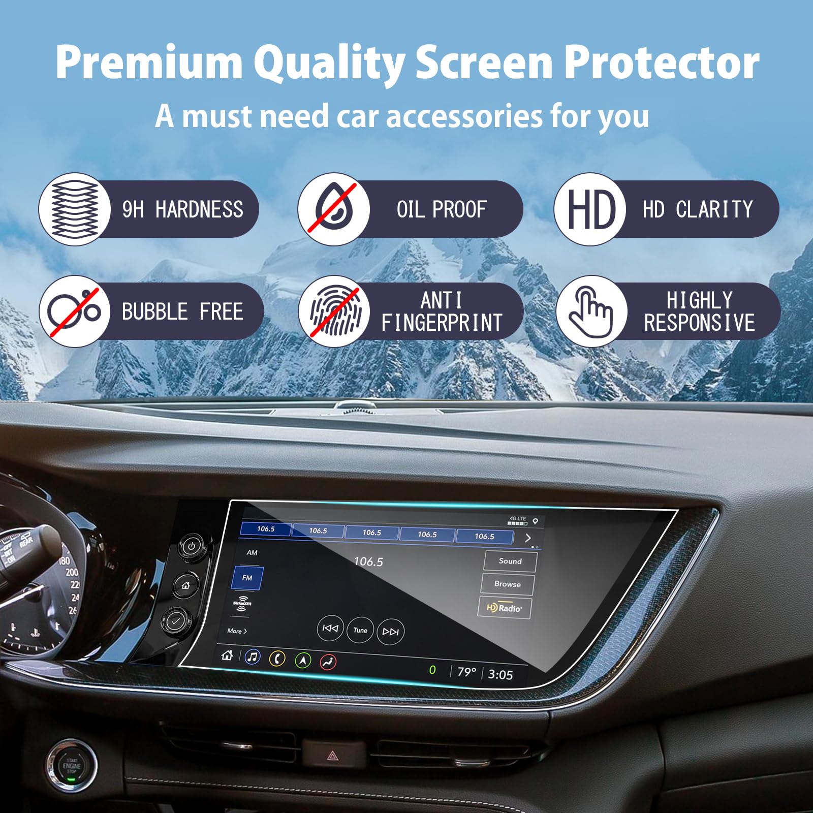 Luwu For 2023 Buick Envision Screen Protector 10.2Inch 2021 2022 2023 Envision Lcd Primary Display Screen Protector 2022 2023 En