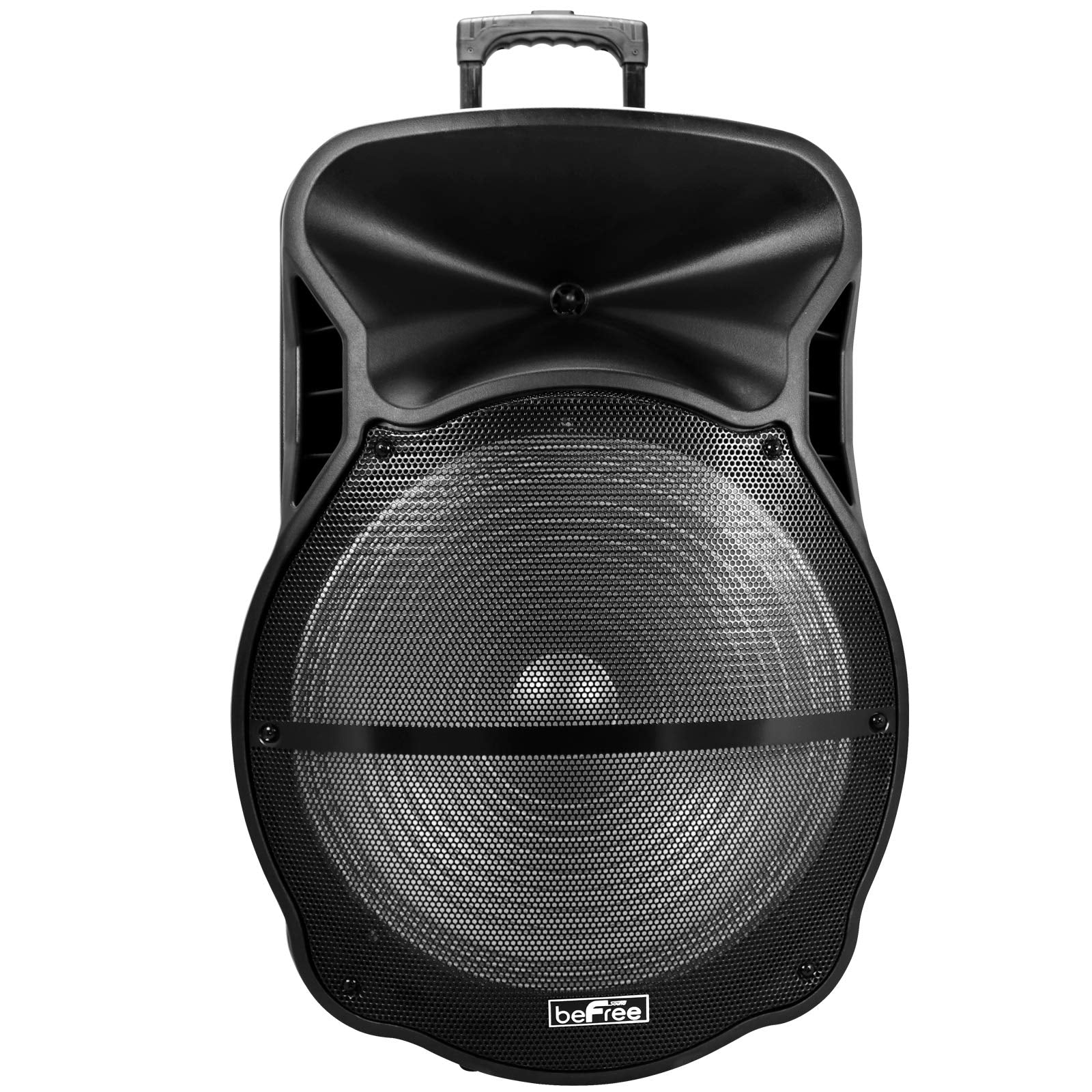 Befree Sound 18 Inch Bt Portable Rechargeable Party Speaker With Sound Reactive Led Party Lights, Usb/Sd, Microphone/Guitar Inpu