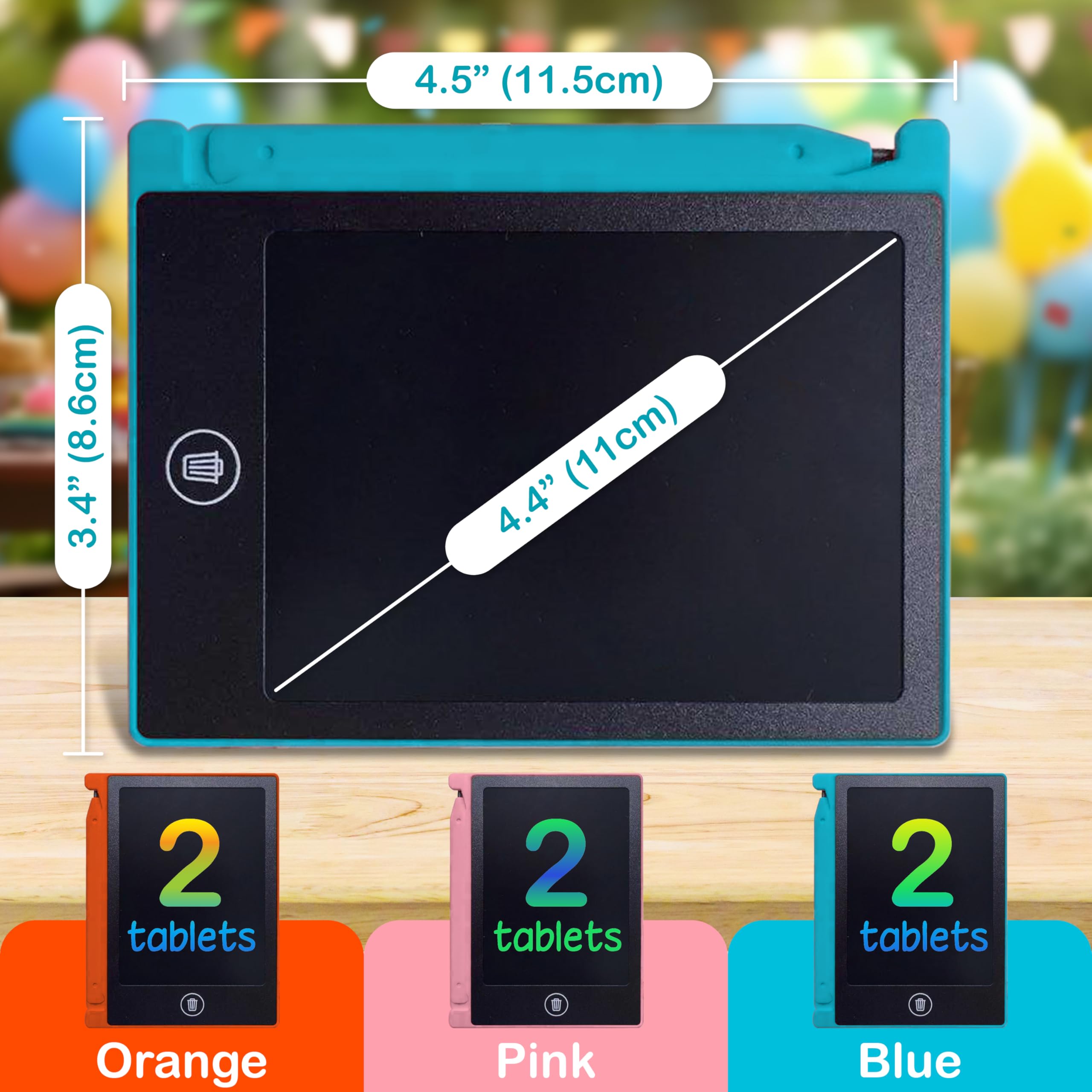 Party Favor Mini Lcd Writing Tablet For Kids, 6 Pack   4.5 Inch Mini Drawing Board. Fun And Educational For Kids That Sketch And
