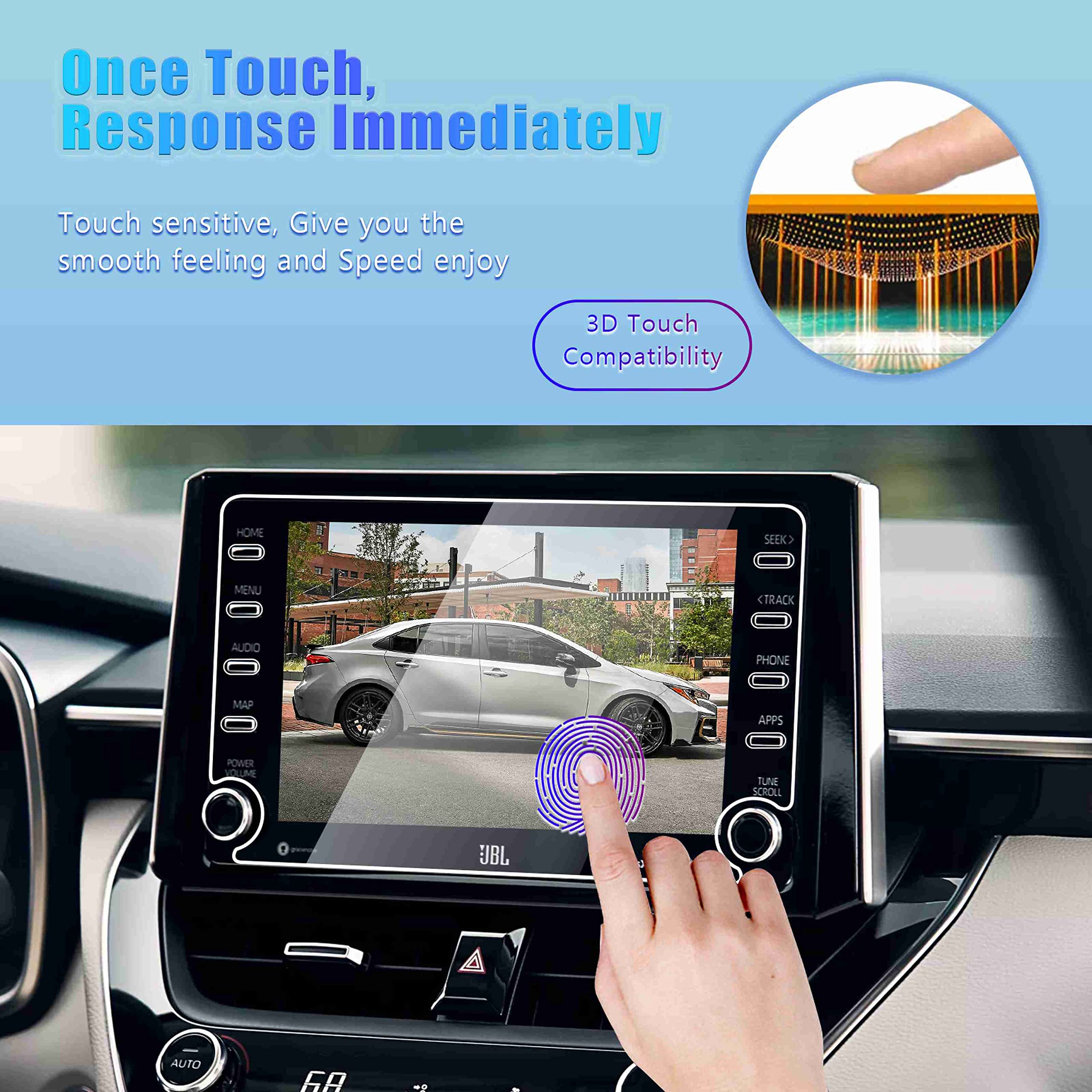 Gfjnfg For 2020 2022 Toyota Corolla Screen Protector 8 Inch Radio Display 2020 2021 2022 Corolla Le Se Xle Xse Apex Hatchback Ac