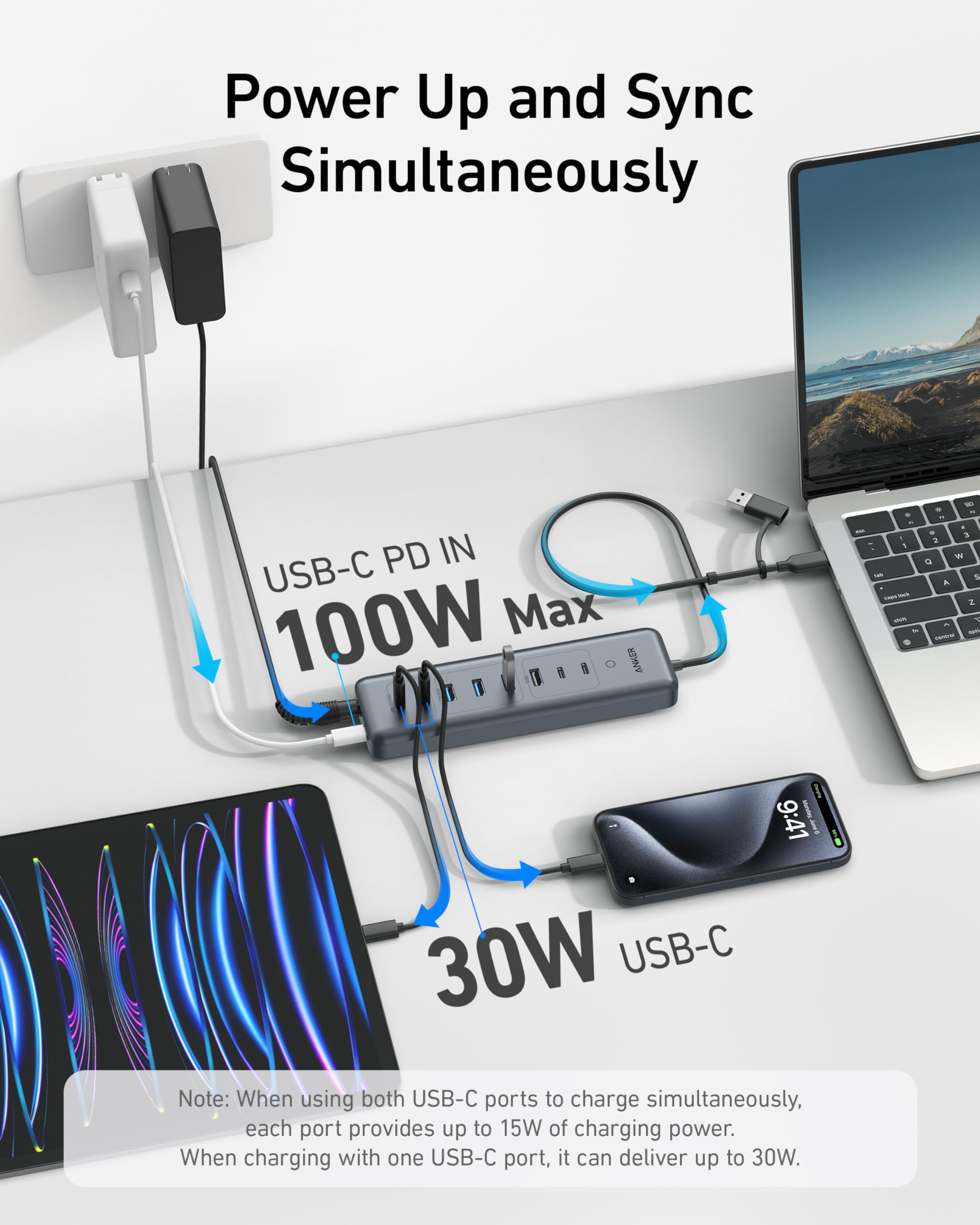 Anker Usb C Hub,11 In 1 10Gbps Data Hub With 4 Usb A And 4 Usb C Ports, 100W Usb C Pd In, Card Reader, 2 In 1 Usb Connector, For