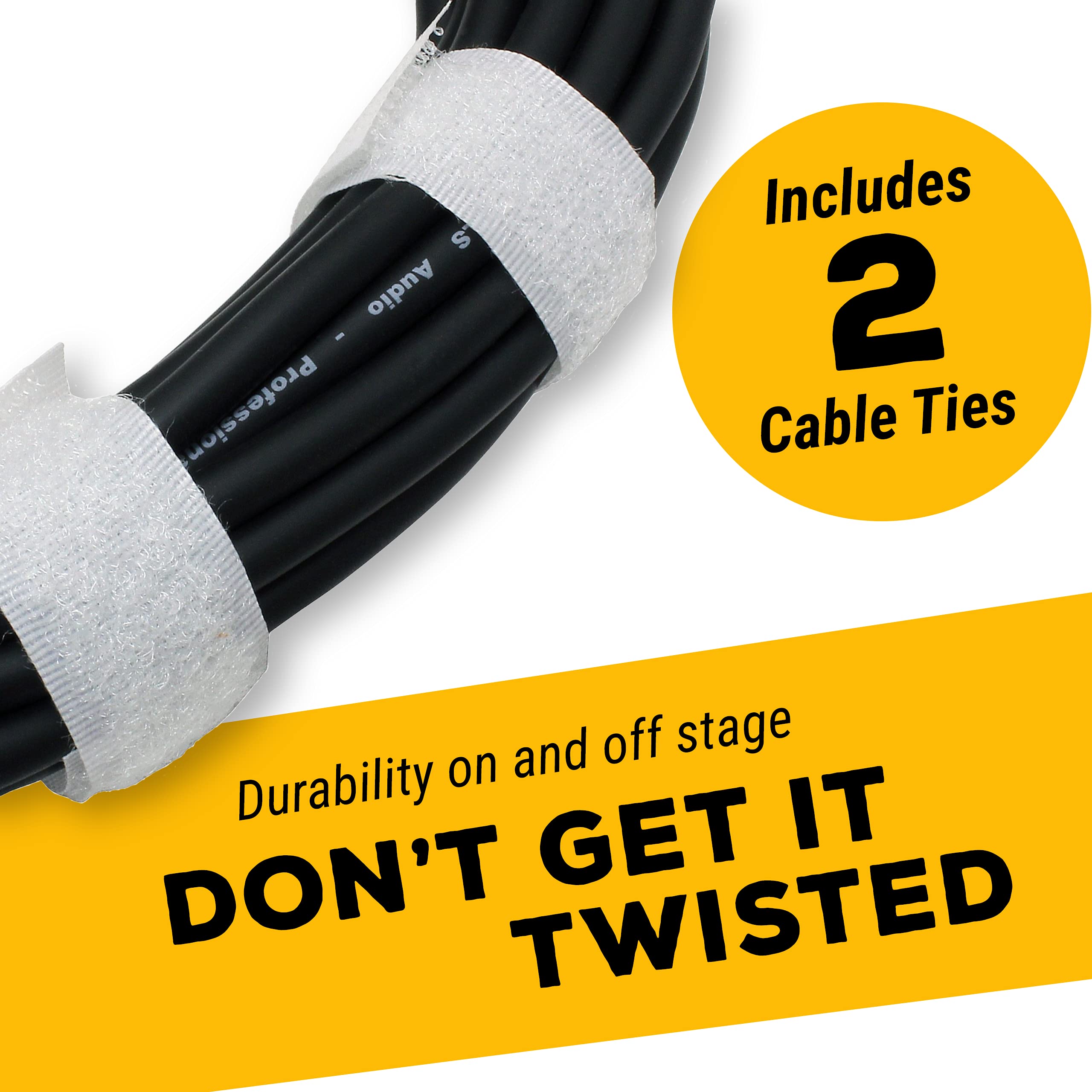 GLS Audio 25ft XLR Male to Female Mic Cable - Black Balanced Microphone Cords - 10 Pack