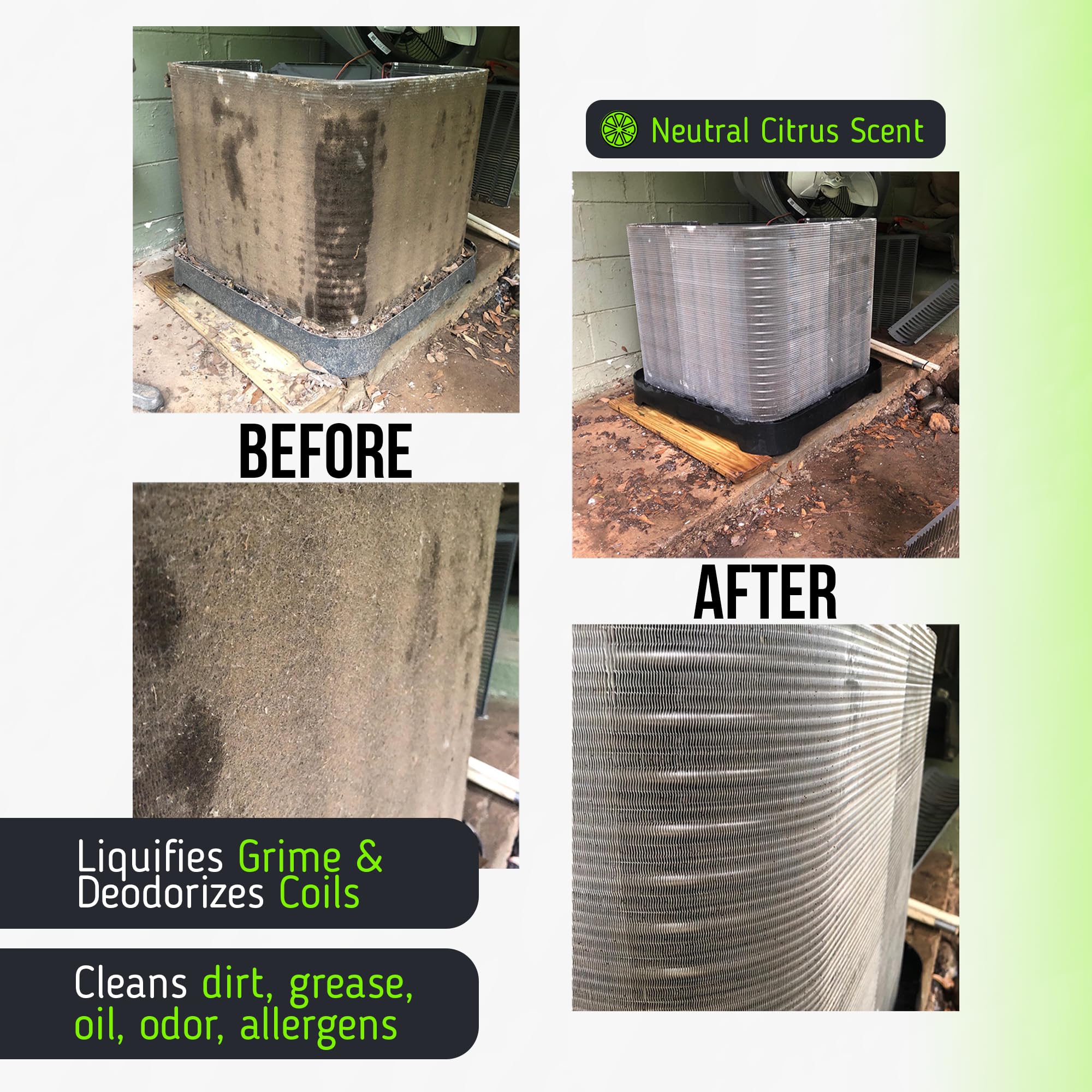 Leak Saver Foam Blaster Ac Coil Cleaner For Ac Unit 3-Pack | No Rinse Formula For Evaporators & Condensers | Neutral Citrus Scen