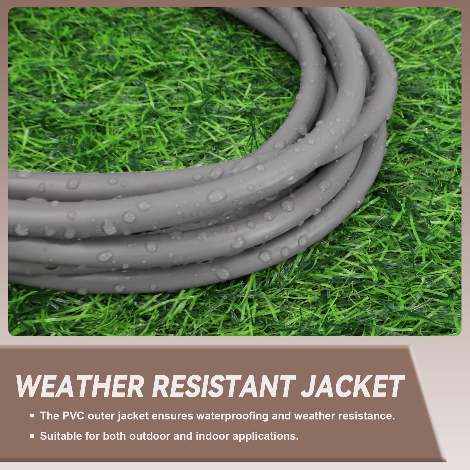 Greenprosper Industries Inc 3 Wire Appliance And Power Tool Cord, 3 Ft, 14 Awg, 15A/125V Ac, 1875W, Grey, 2Pack