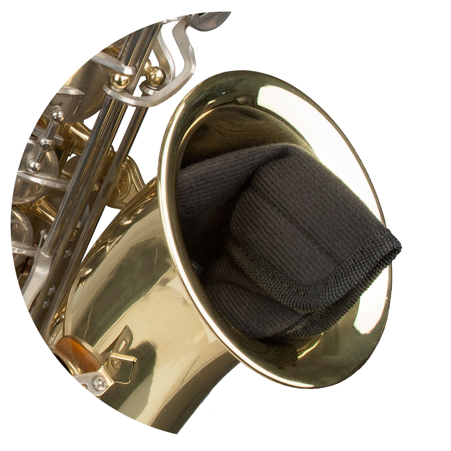 Protec A303 Alto / Tenor Sax Neck And Mouthpiece In-Bell Pouch,Black