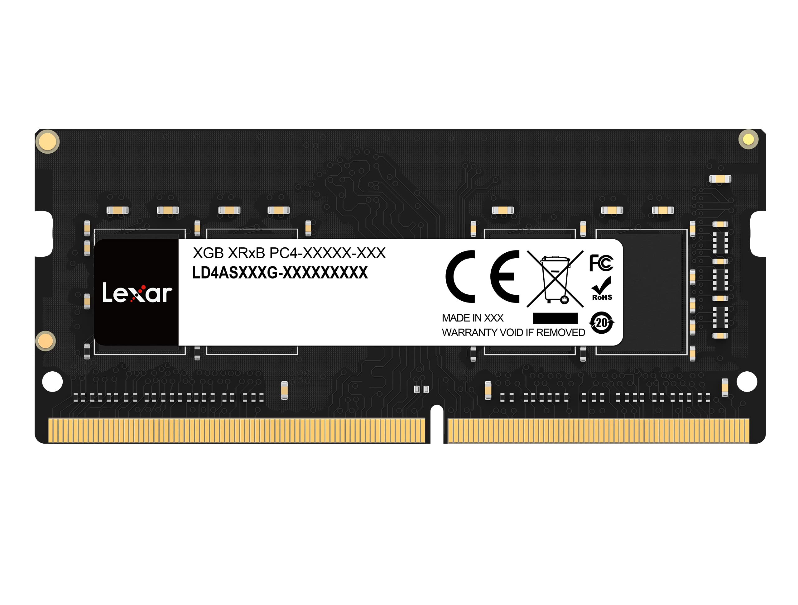 Lexar 8Gb Single Ddr4 Sodimm Ram 3200Mt/S Cl22 260 Pin Laptop Memory, Black (Ld4As008G B3200Gsst)