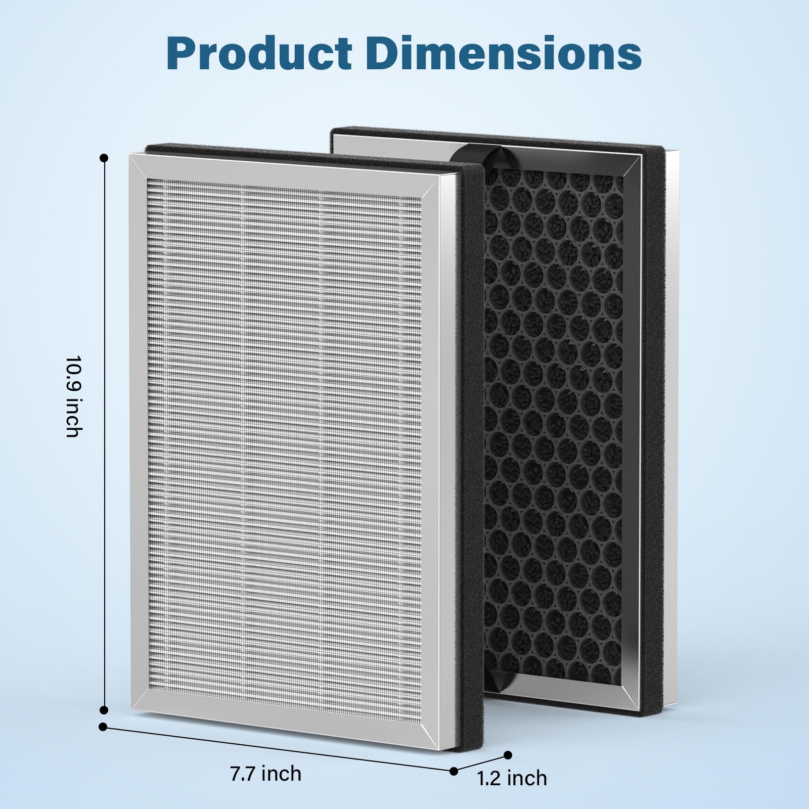 Fmdzfl Jf260 Replacement Filer, 3 In 1 True Hepa Filter For Jf260 Air Puri Fier, Part Number Jf260 Rf, 2 Pack
