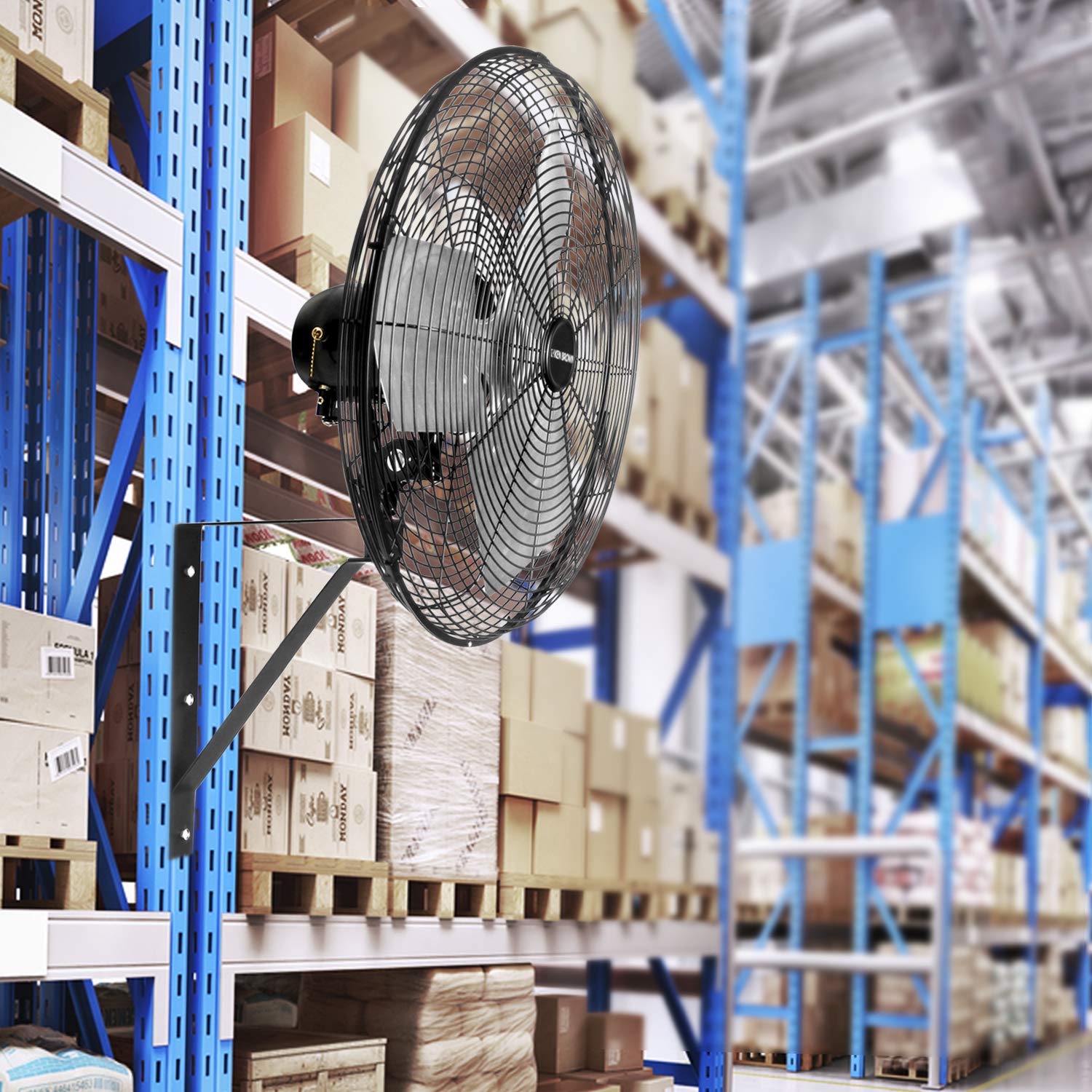 Ken Brown 20 Inch Industrial Oscillating Wall Mount Fan 5500Cfm,Heavy Duty,High Velocity,3  Speed,Black