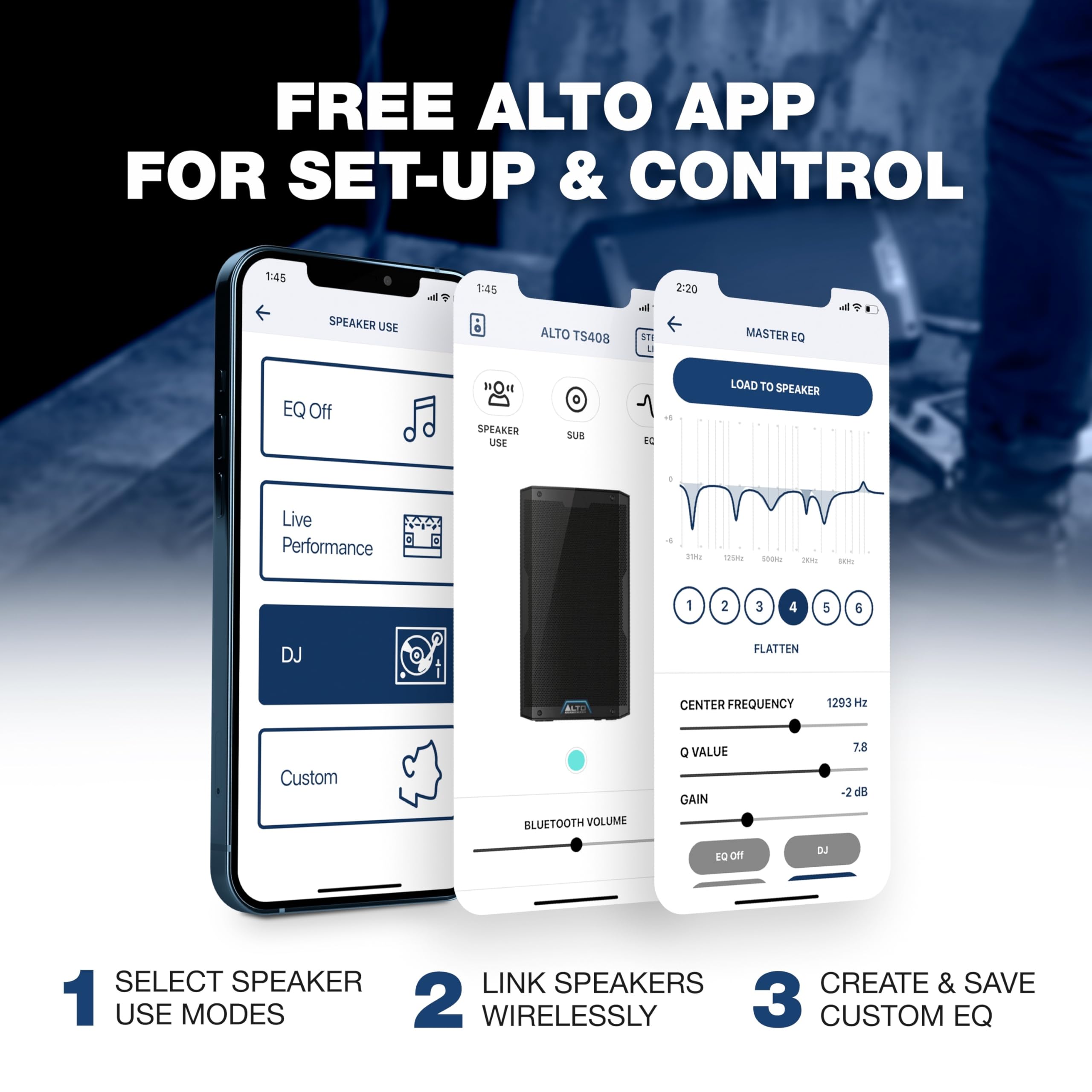 Alto Ts408 2000W 8 Powered Pa Speaker With 3 Channel Mixer, Bluetooth Streaming, Wireless Loudspeaker Linking, Dsp And Alto App