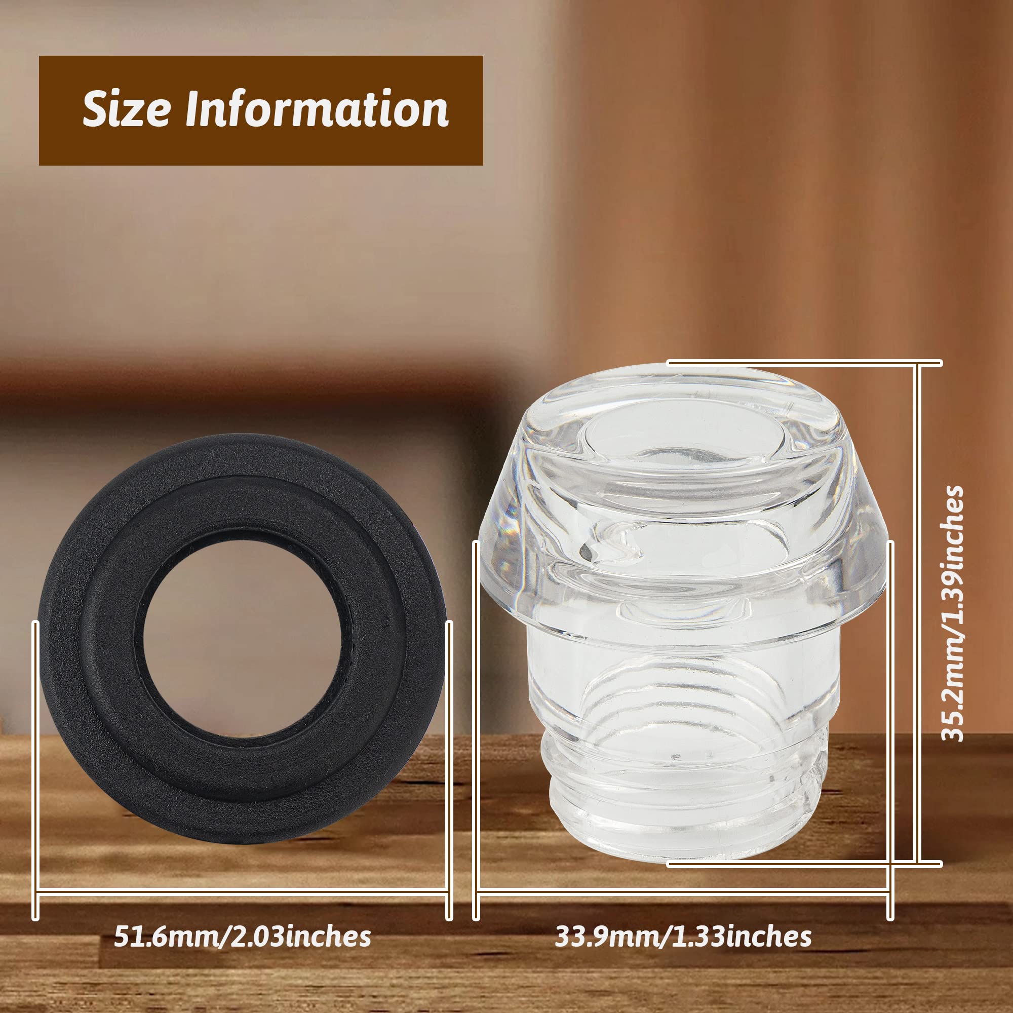 Omoojee Coffee Percolators Knob Top And Washer Ring, 2 Sets Camping Coffee Pot Top Replacement Parts, Compatible With Farberware