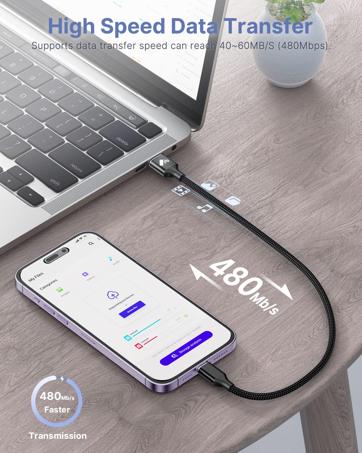 Aioneus Short Lightning Cable 1Ft 2Pack, [Apple Certified] 1 Foot Iphone Cable Fast Charging Nylon Braided 12 Inch Charger Cord Compatible With Iphone 14 13 12 11 Pro Xs Max Xr 8 7Plus Se