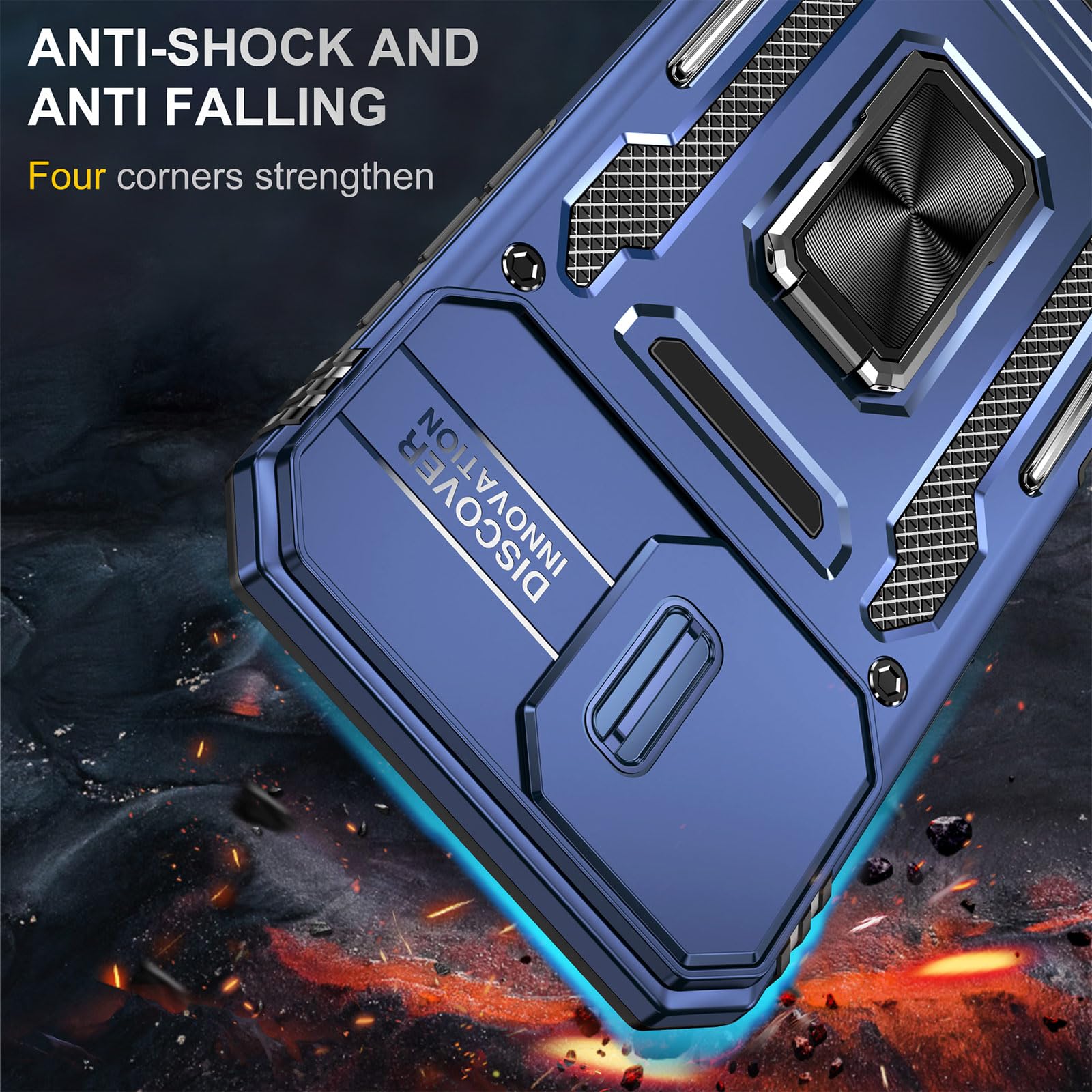 Sefing Case For 16 Iphone Phone Case Iphone 16 Case With Kickstand Ring Holder, With Camera Cover, With Magnet Car Mount Functio