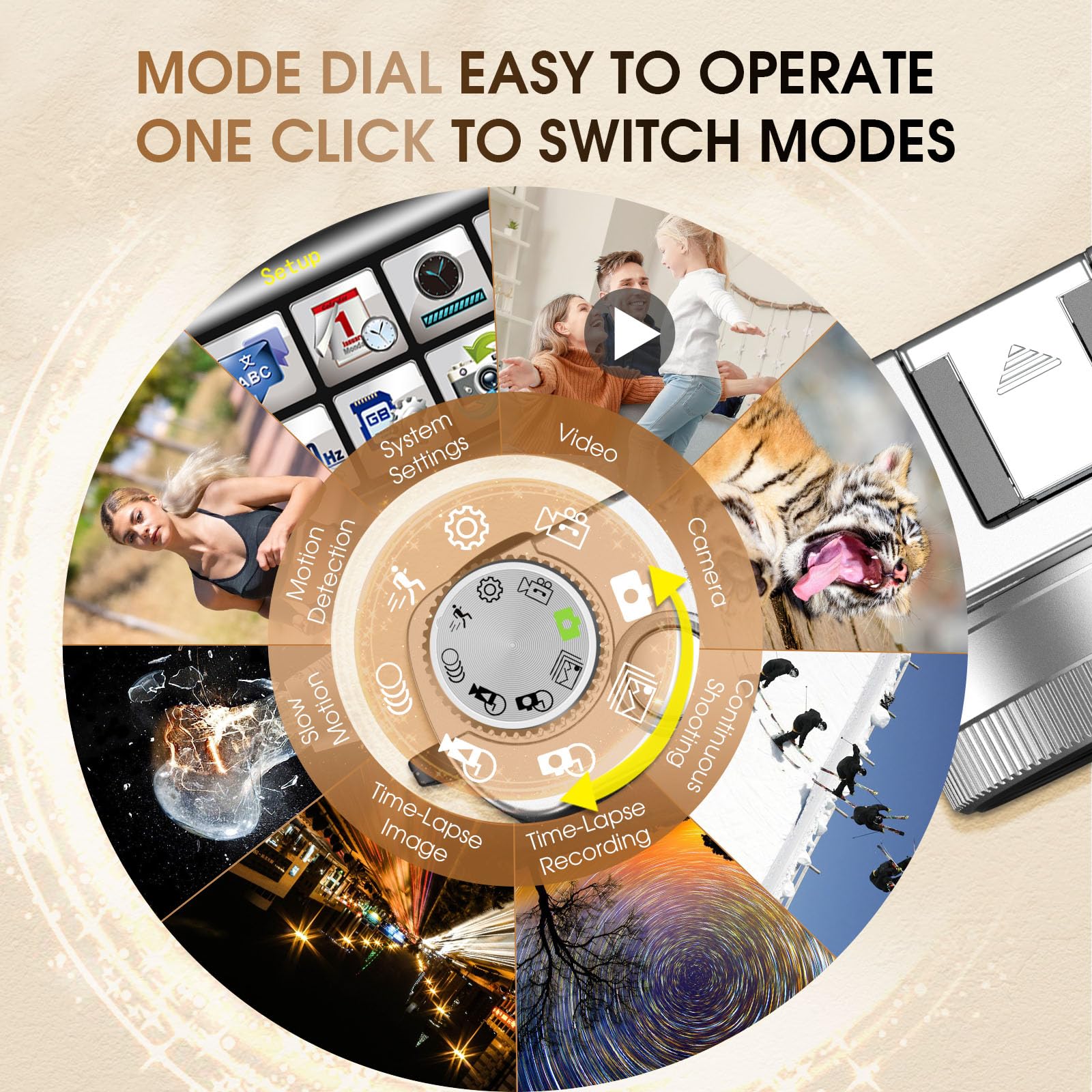 Upgraded 4K Digital Camera With Sd Card Autofocus,48Mp Point And Shoot Camera With Flash Viewfinder & Dial,Vlogging Camera Anti