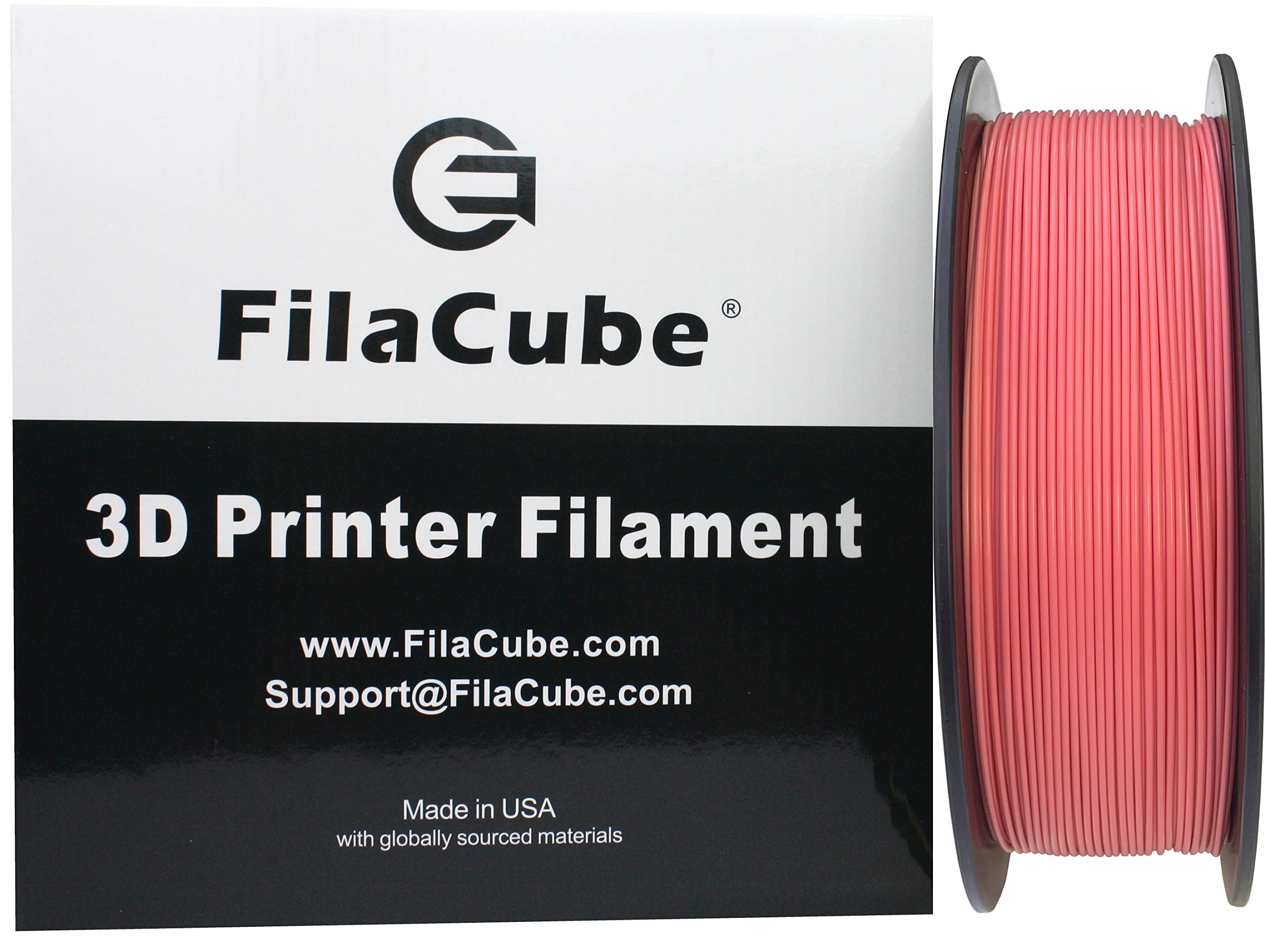 FilaCube 1.75mm PLA 2nd Gen 3D Printing Filament - 1kg Hot Pink (Pantone 17-1937) [Made in USA]