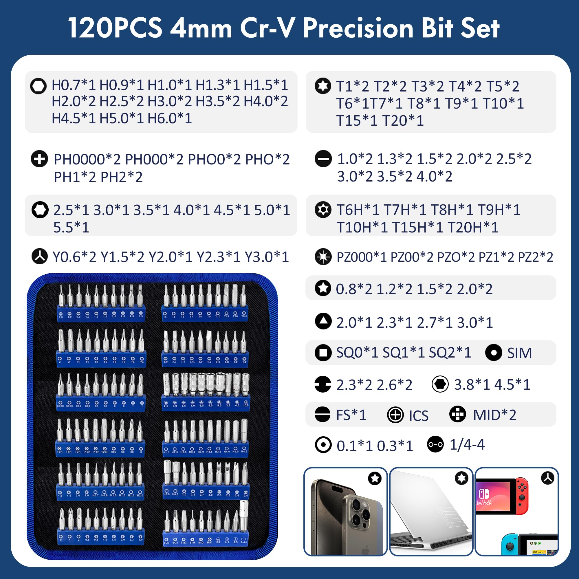 Xool 140 In 1 Precision Screwdriver Set, Professional Computer Laptop Repair Tool Kit, Electronics Repair Tool With 120 Magnetic