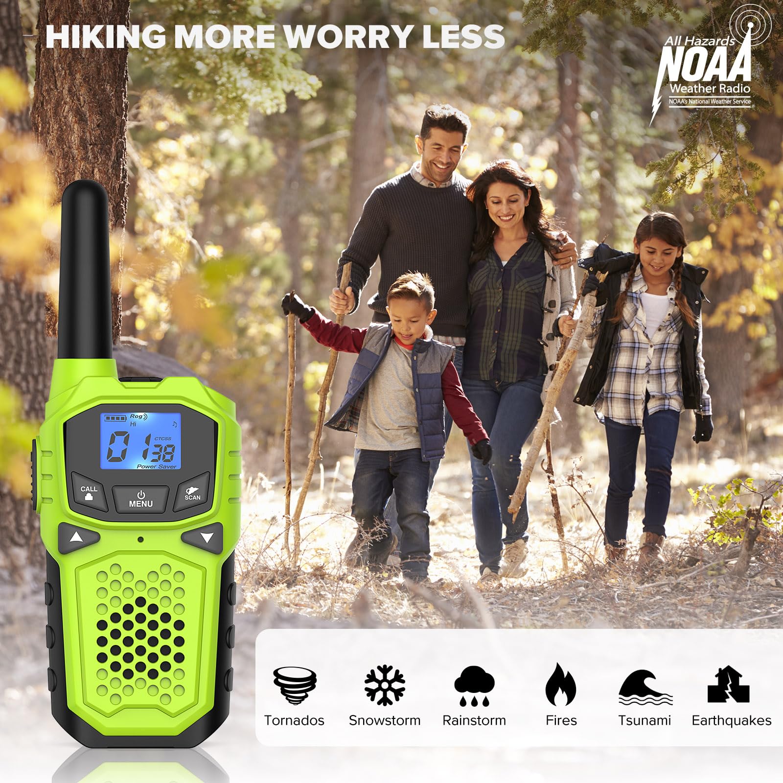 Walkie Talkies For Adults  Woktok Long Range Two Way Radio For Camping Hiking Hand Held Hiking Accessories Camping Gear Xmas Bir