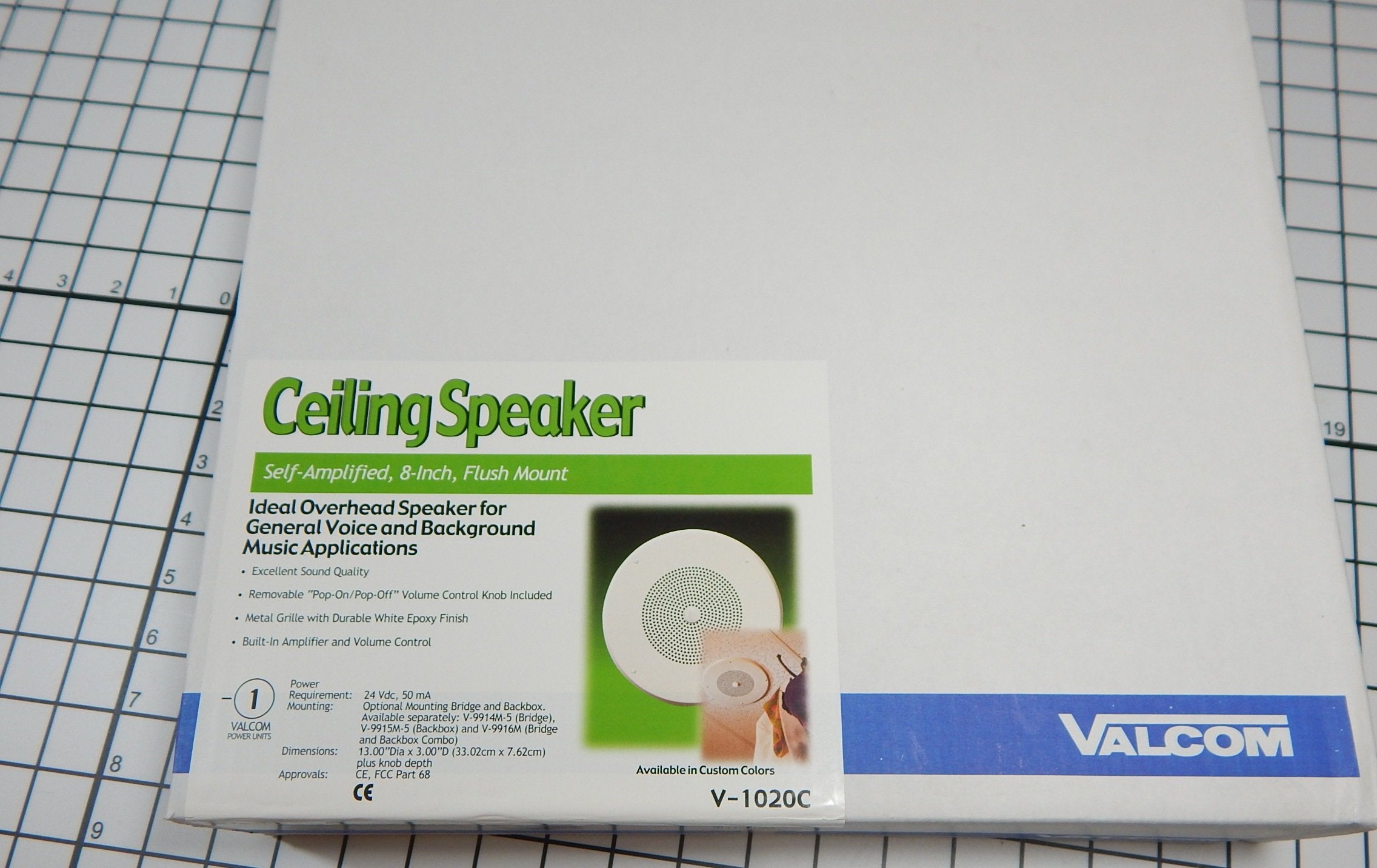 Valcom 1 Watt 1 Way 8'' Ceiling Speaker (V 1020C)