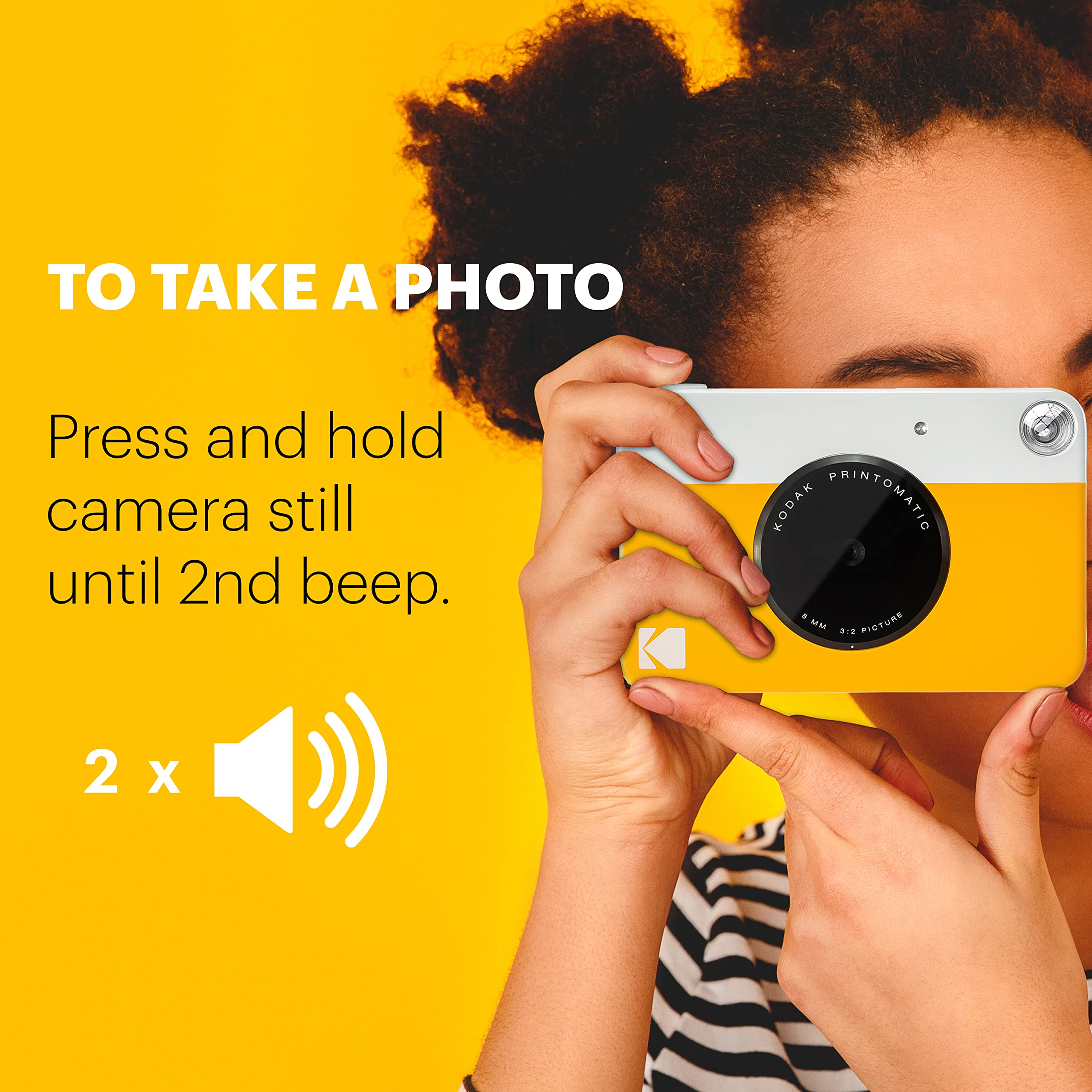 Kodak Printomatic Full Color Instant Print Digital Camera   Colorful Photos On Zink 2X3'' Sticky Back Photo Paper   5Mp, Portabl