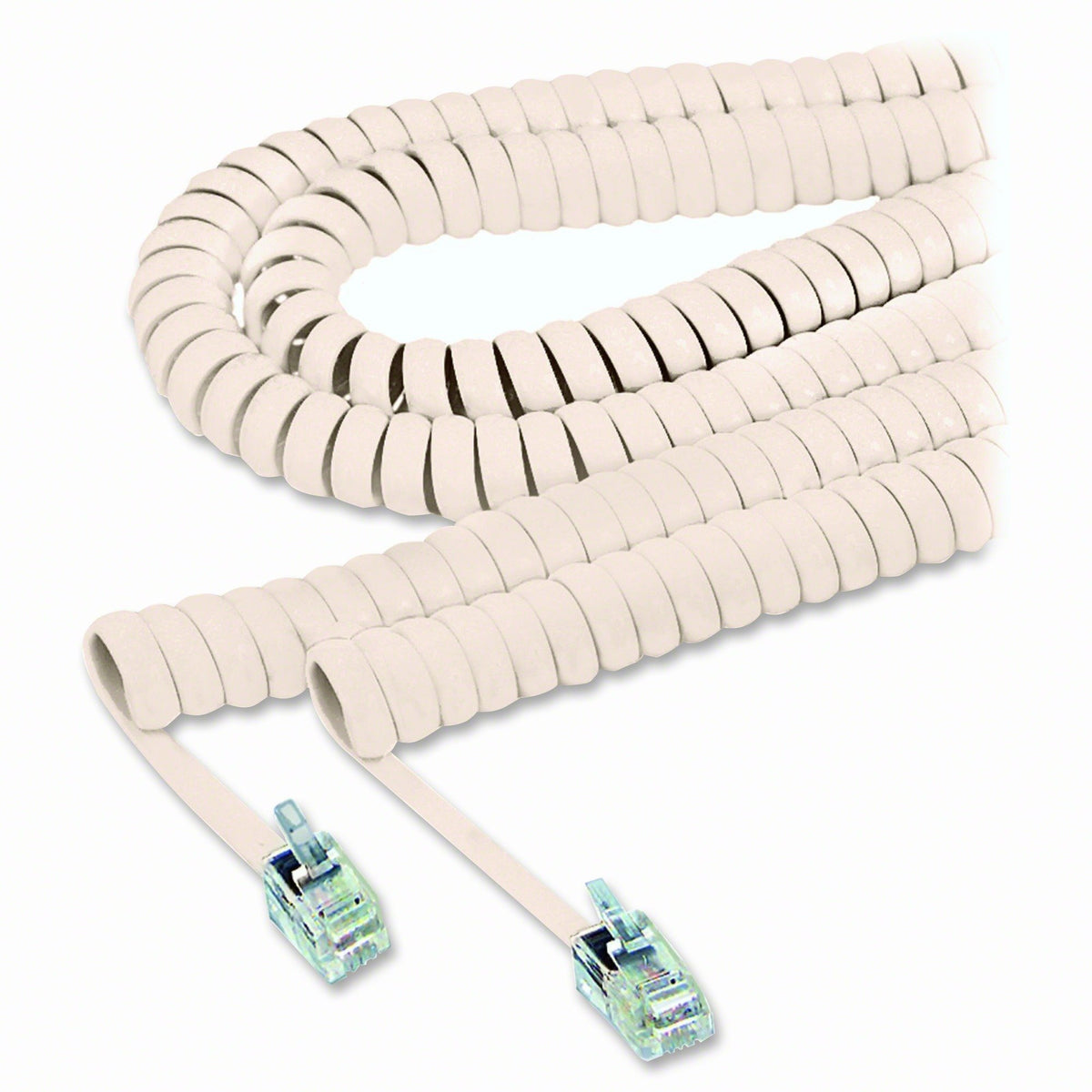 Softtalk Device SOFTALK 42260 Coiled Phone Cord, Plug/Plug, 25 ft, Beige – Electroeshop