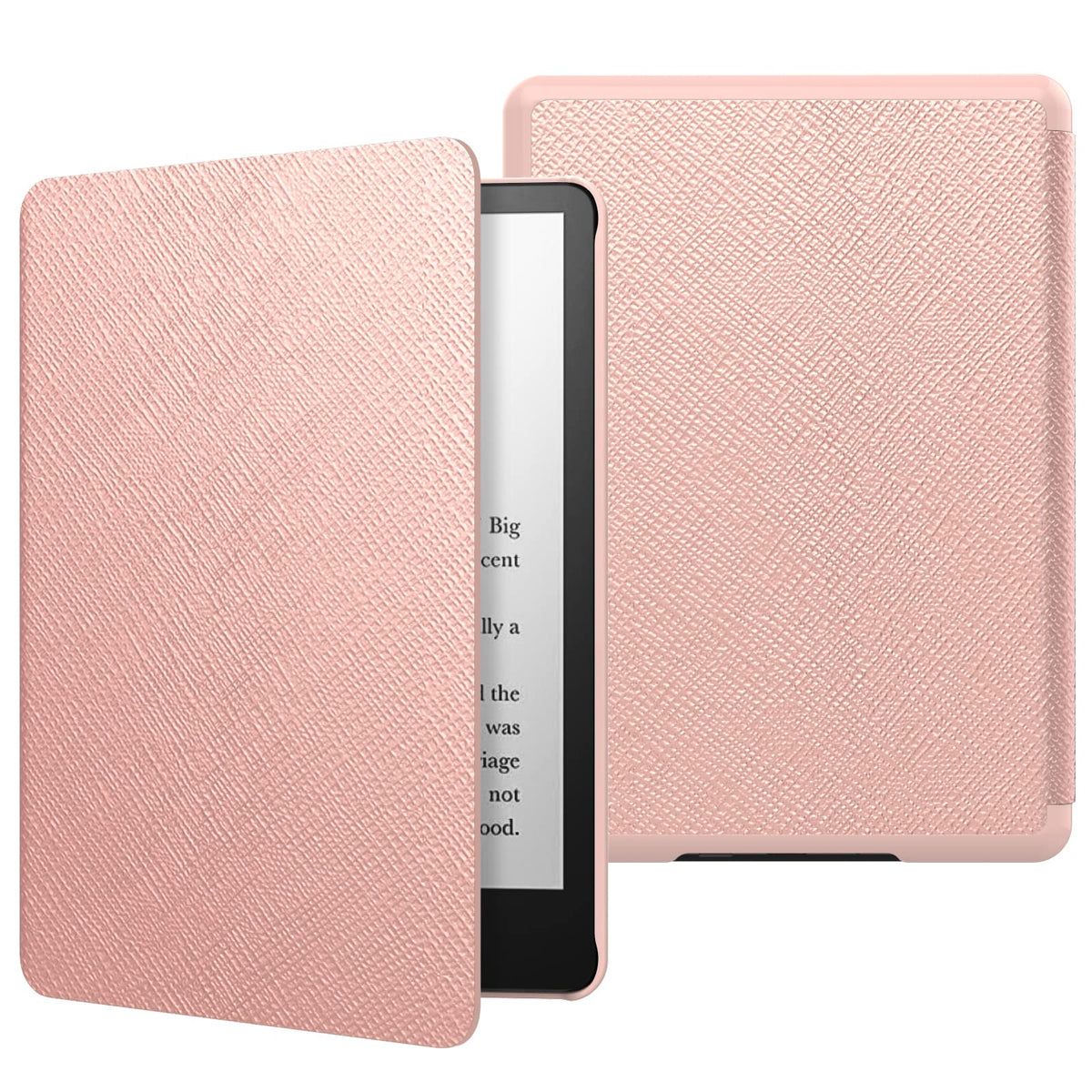 MoKo Case for 6.8' Kindle Paperwhite (11th Generation 2021) and Kindle Paperwhite Signature Edition, Light Shell Cover with Auto Wake/Sleep for Kindle Paperwhite 2021 E Reader, Rose Gold