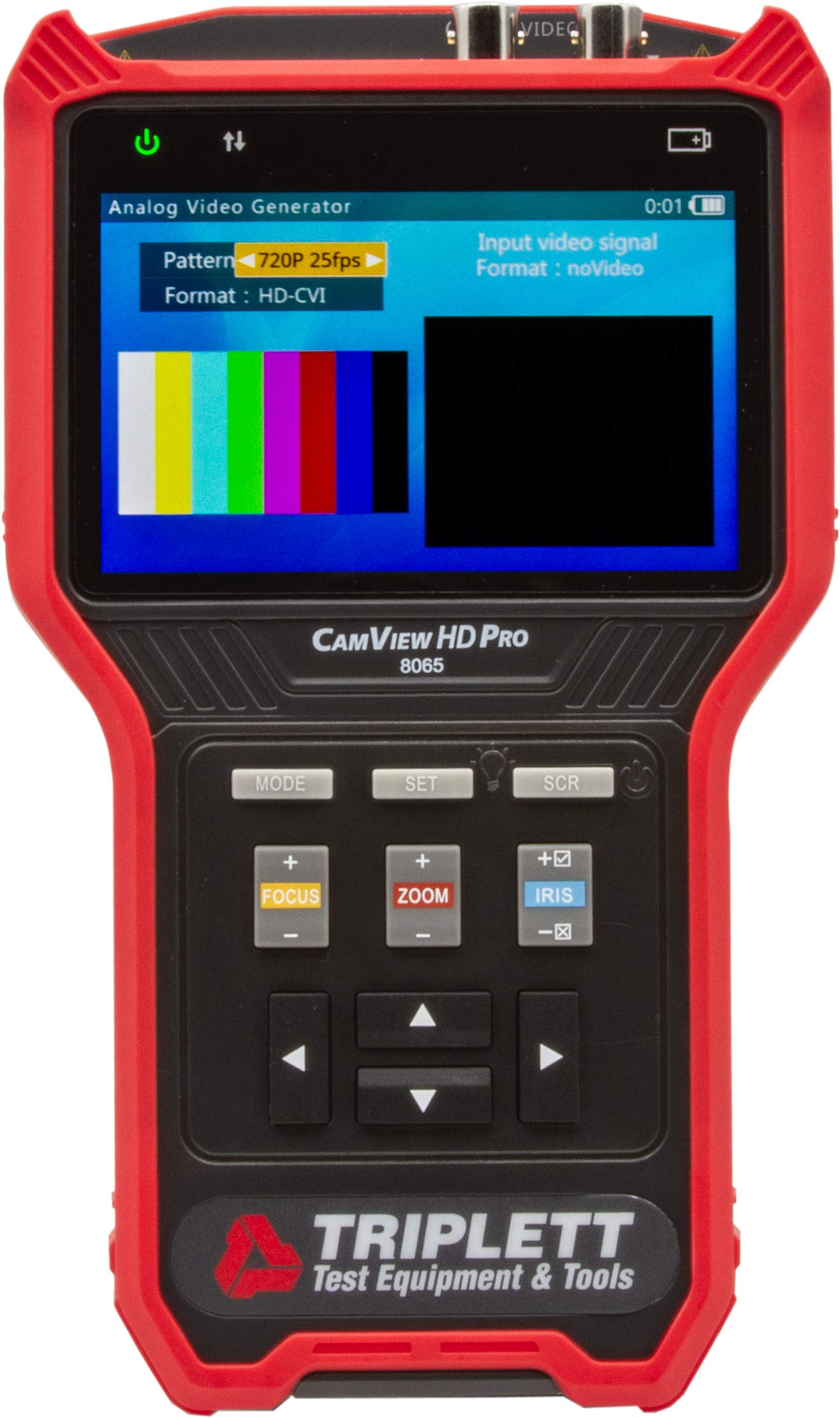 Triplett 8065 Camview Hd Pro Cctv Camera Tester   Analog Ntsc/Pal, Ahd 2.0, Hd Tvi 3.0, Hd Cvi 3.0