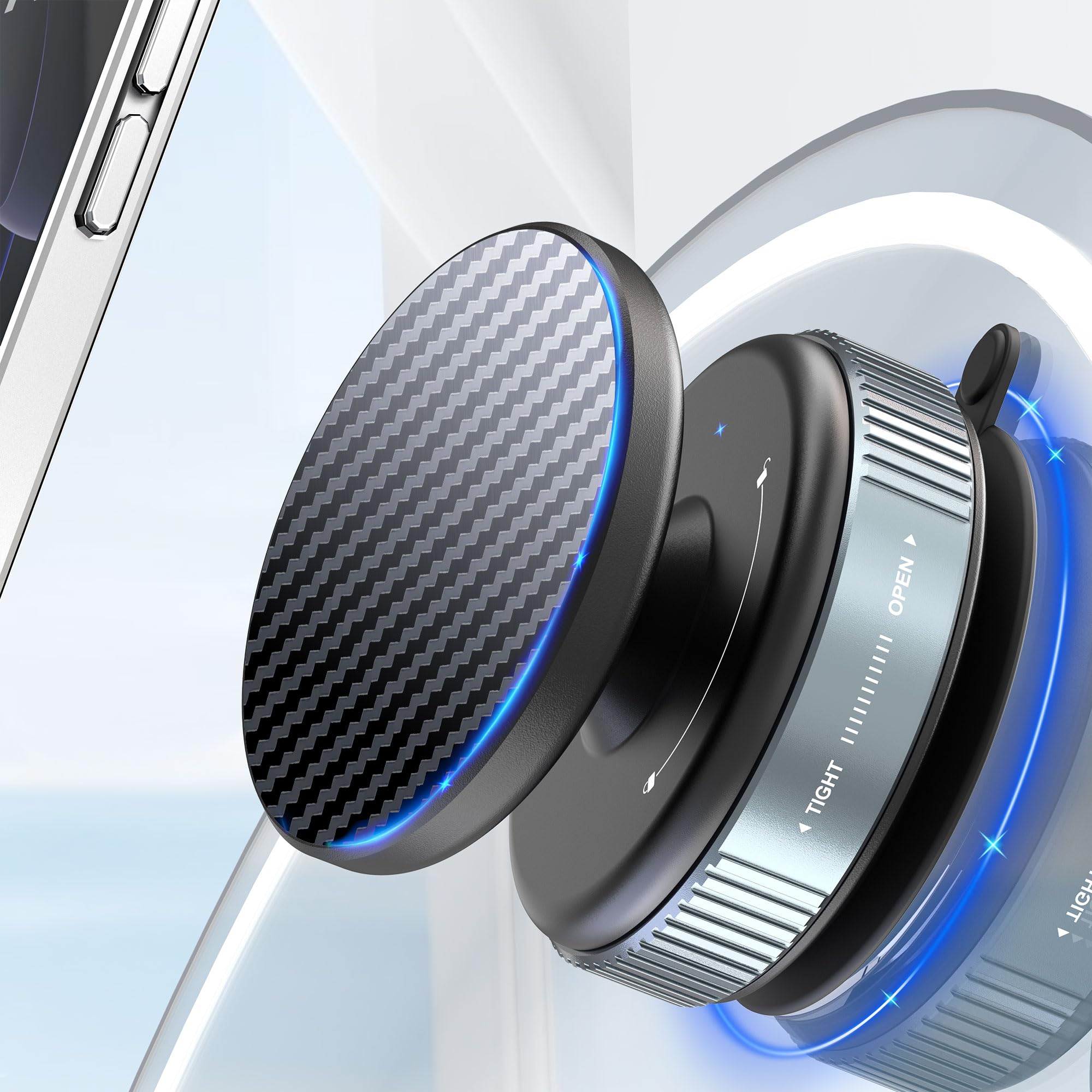 Homemount Vacuum Magnetic Phone Holder Stand For Magsafe, 2025 Upgraded Suction Cup Phone Mount, 360 Adjustable Magnetic Phone H