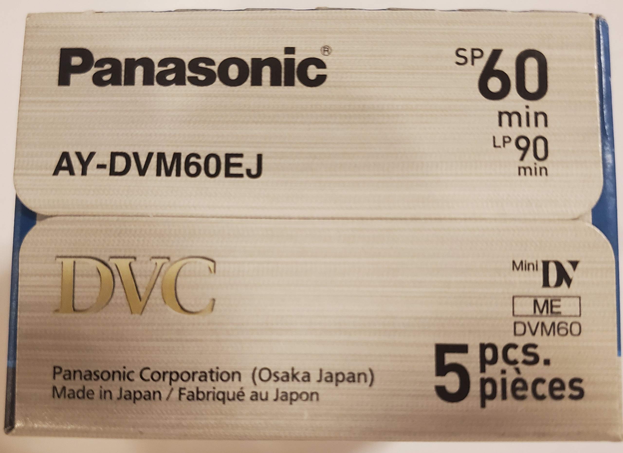 Panasonic Ay Dvm60Ej5P Minidv Tapes (60 Minute, Pack Of 5)