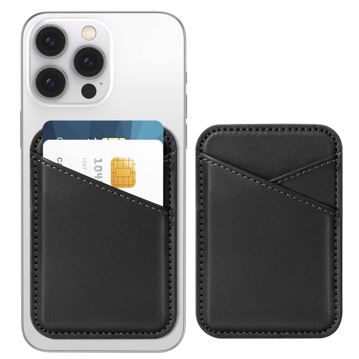 Miroddi Magnetic Card Wallet Holder With Magsafe For Back Of Iphone 14/13/12 Series, Magsafe Wallet, Magsafe Leather Wallet, Ind