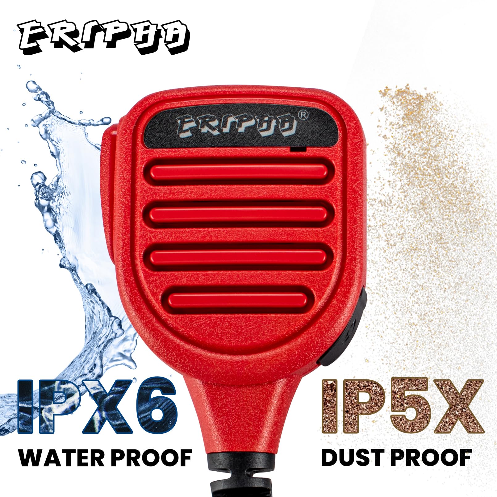 Eripha Speaker Microphone Shoulder Waterproof Ip56 Compatible With Kenwood Two Way Radio With 3.5Mm Jack (1 Pcs)