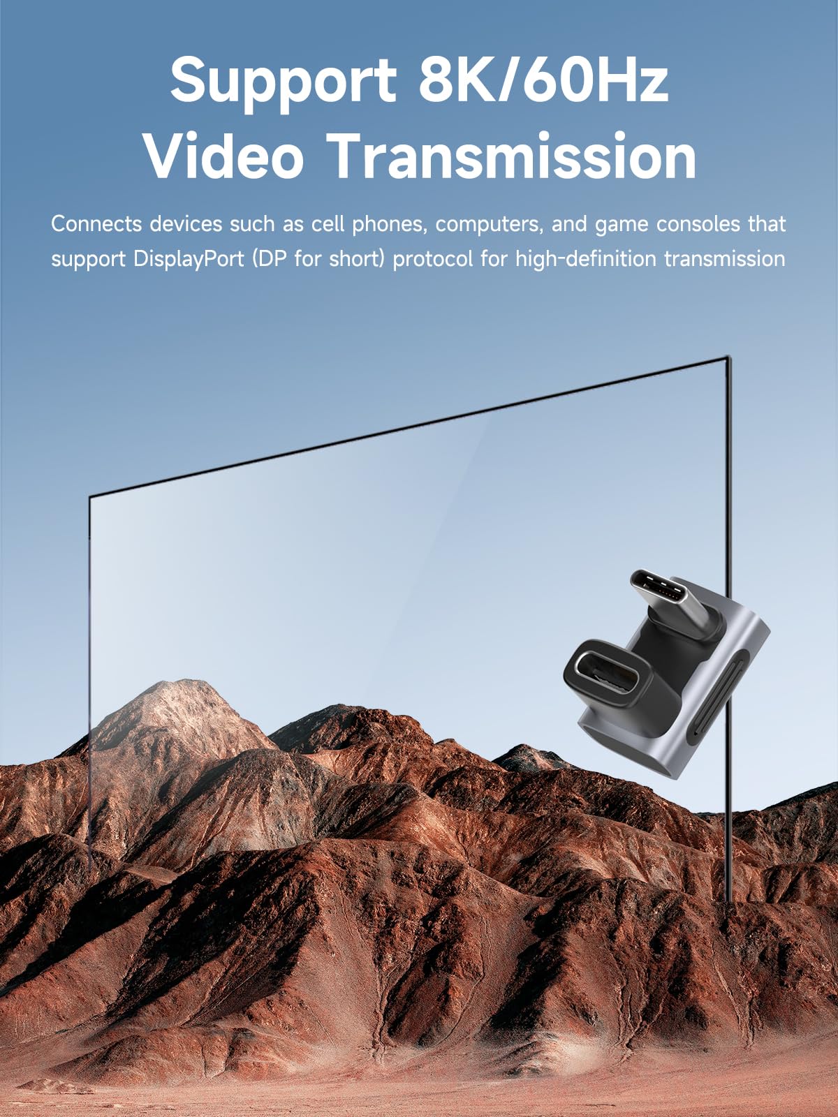 Hagibis 240W 40Gbps 8K Usb C Adapter, Usb-C Male To Female Adapter, Usb4 Connecter For Thunderbolt 4/3, Rog Ally, Steam Deck, Sw