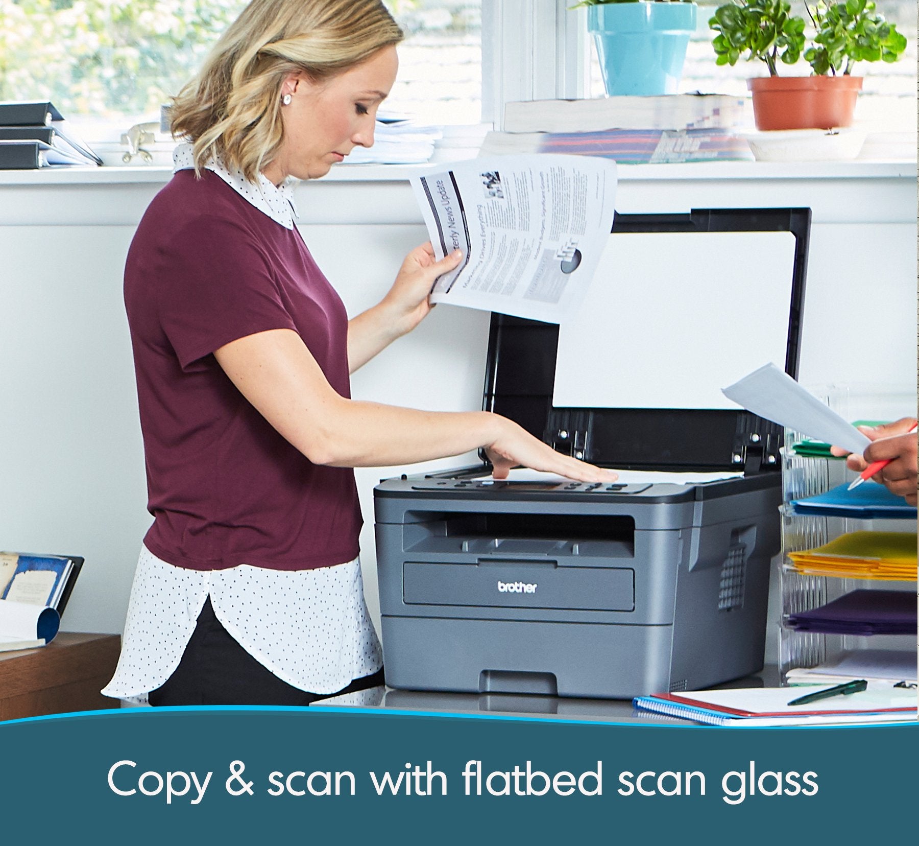 Brother L-2390Dw Series Compact Monochrome Laser All-In-One Laser Printer, Wireless, Mobile Printing, Auto 2-Sided Printing, Up