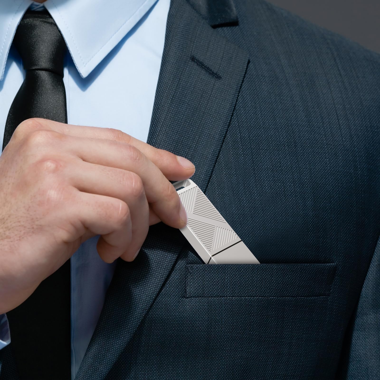 Eastbull 128Gb Exfat32 Usb 3.0 Flash Drive With A Usb C Adapter, Fast Speed Thumb Drive Metal Pen Drive 128 G Memory Stick For Storage And Backup (Silver, With Usb C 3.0 Adapter)