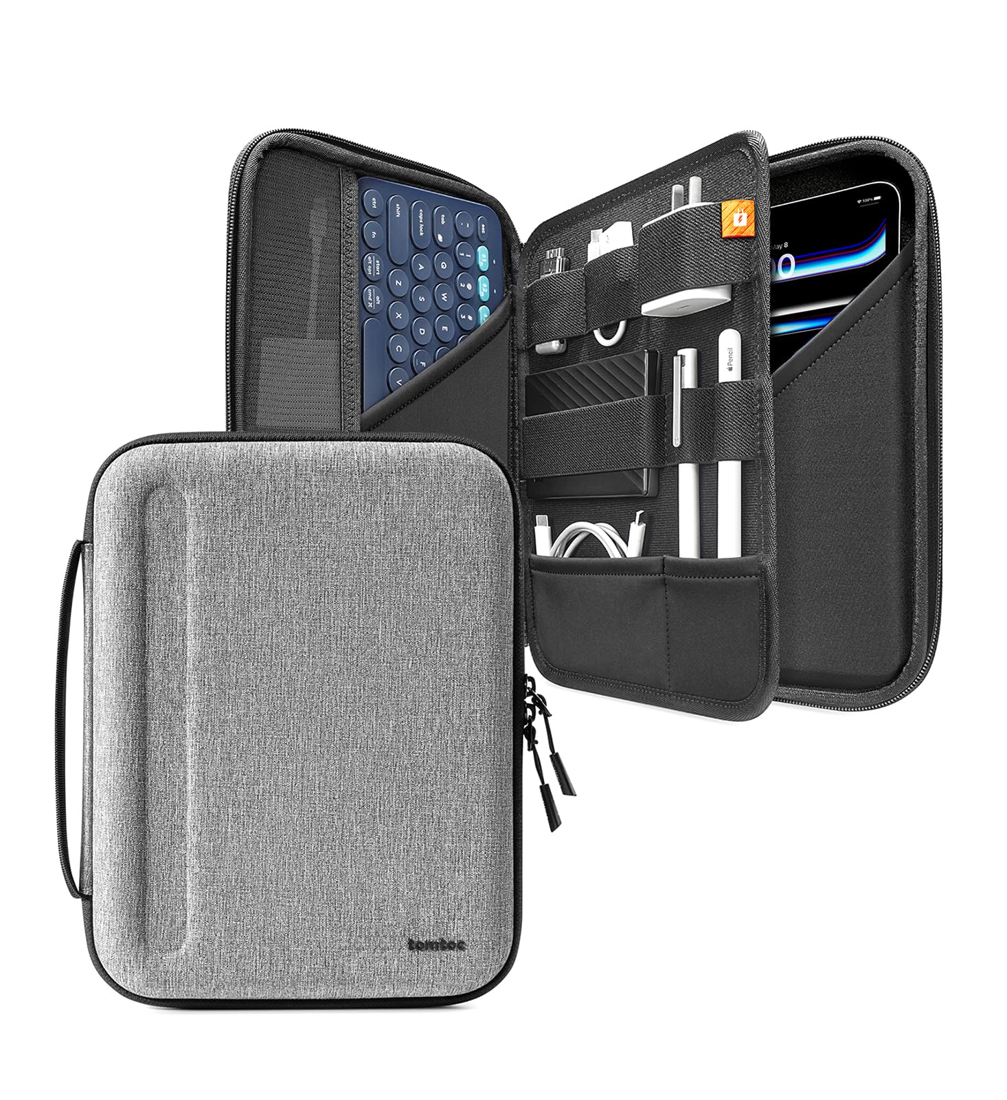 Tomtoc Portfolio Case For 11 Inch Ipad Pro M4 & Ipad Air M2 2024, Ipad Pro M2&M1, 10.9 In Ipad Air 5, 10.9 In Ipad 10, Carrying Storage Sleeve Bag With Accessories Compartment